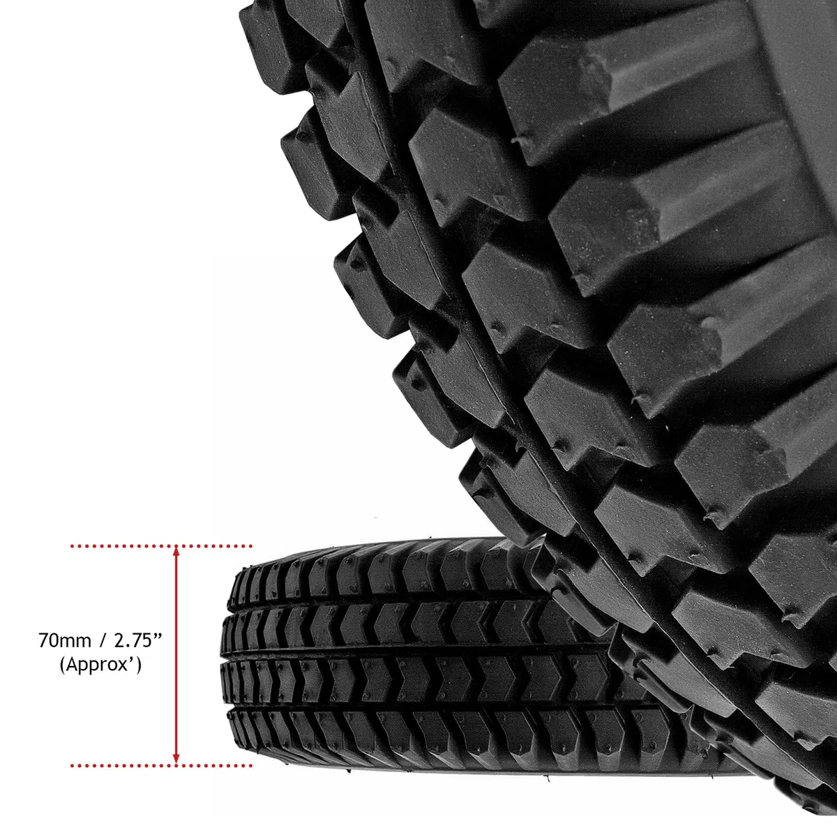 SPARES2GO Pneu 3.00-4 Pneumatique Mini Moto Quad 300x4 3.00x4 260x85 4 Jante 4 + Chambre à air x 4