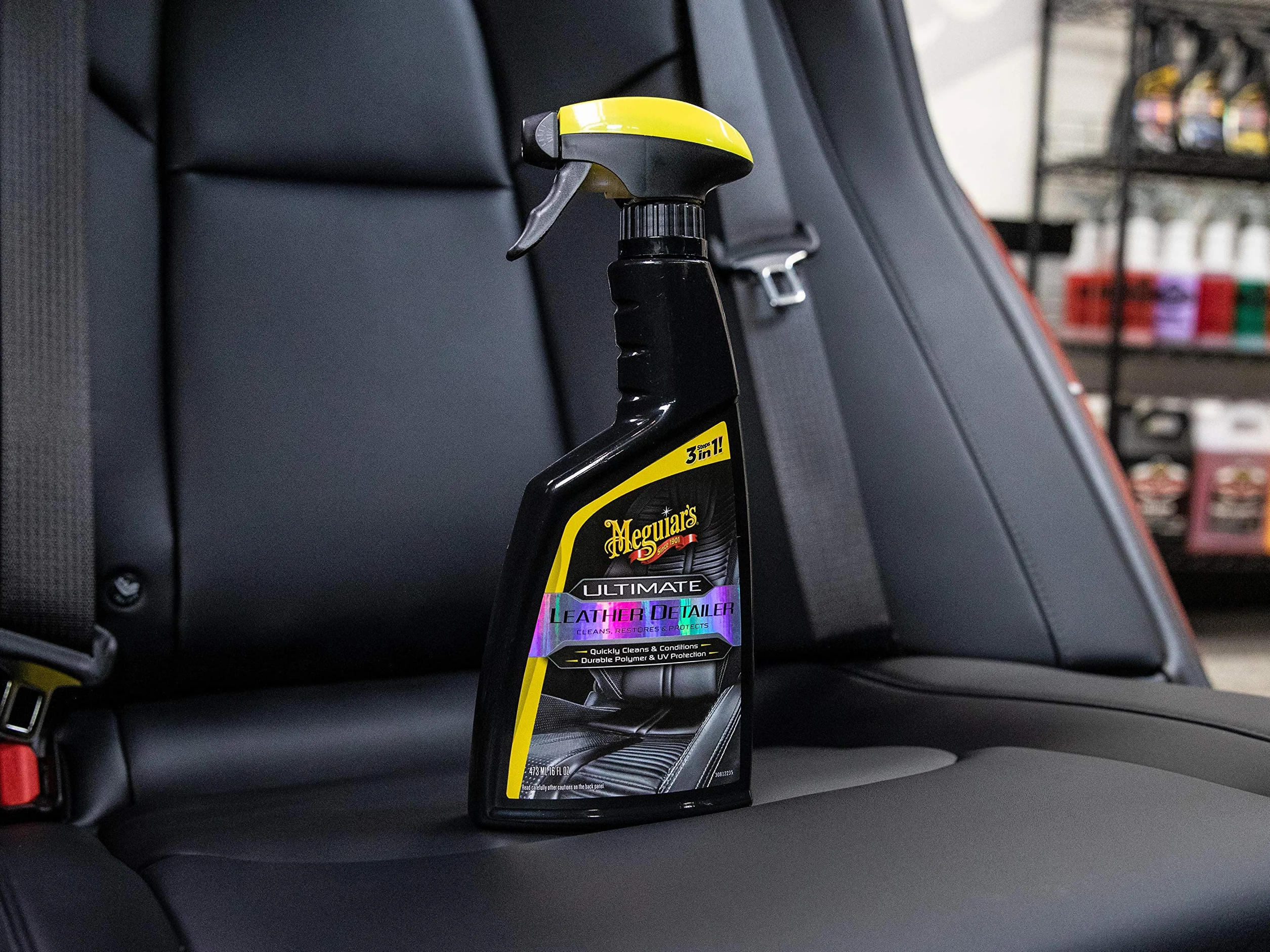 Meguiar's Entretien Cuir Ultime 473ml Nettoie, nourrit et protège le cuir G201316EU, Noir