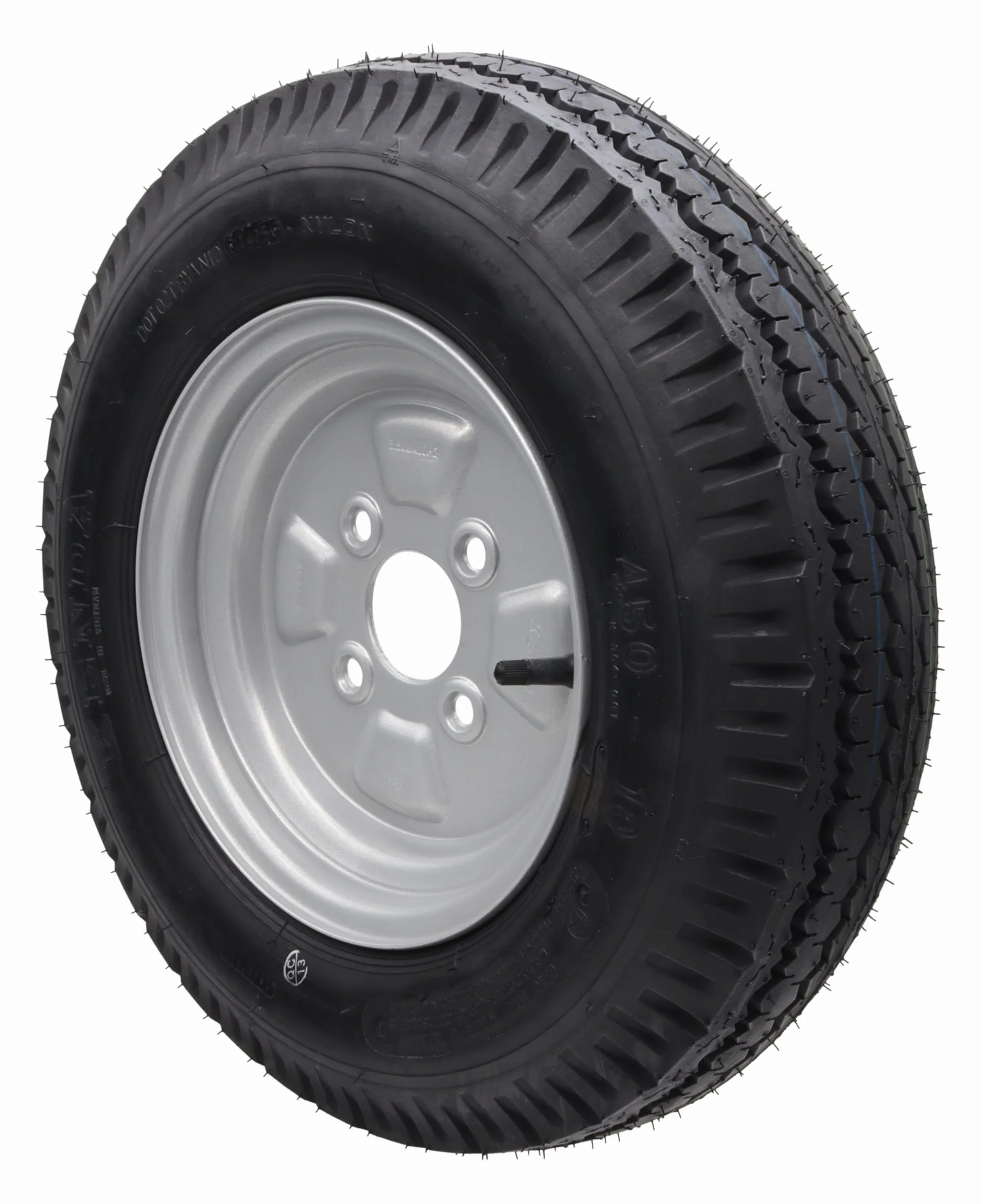 Roue complète trailer parts4u 4.50-10 - 400 kg - 4 x 100 - Pour remorque - Pneu 4.50x10 - 76 m (2x)