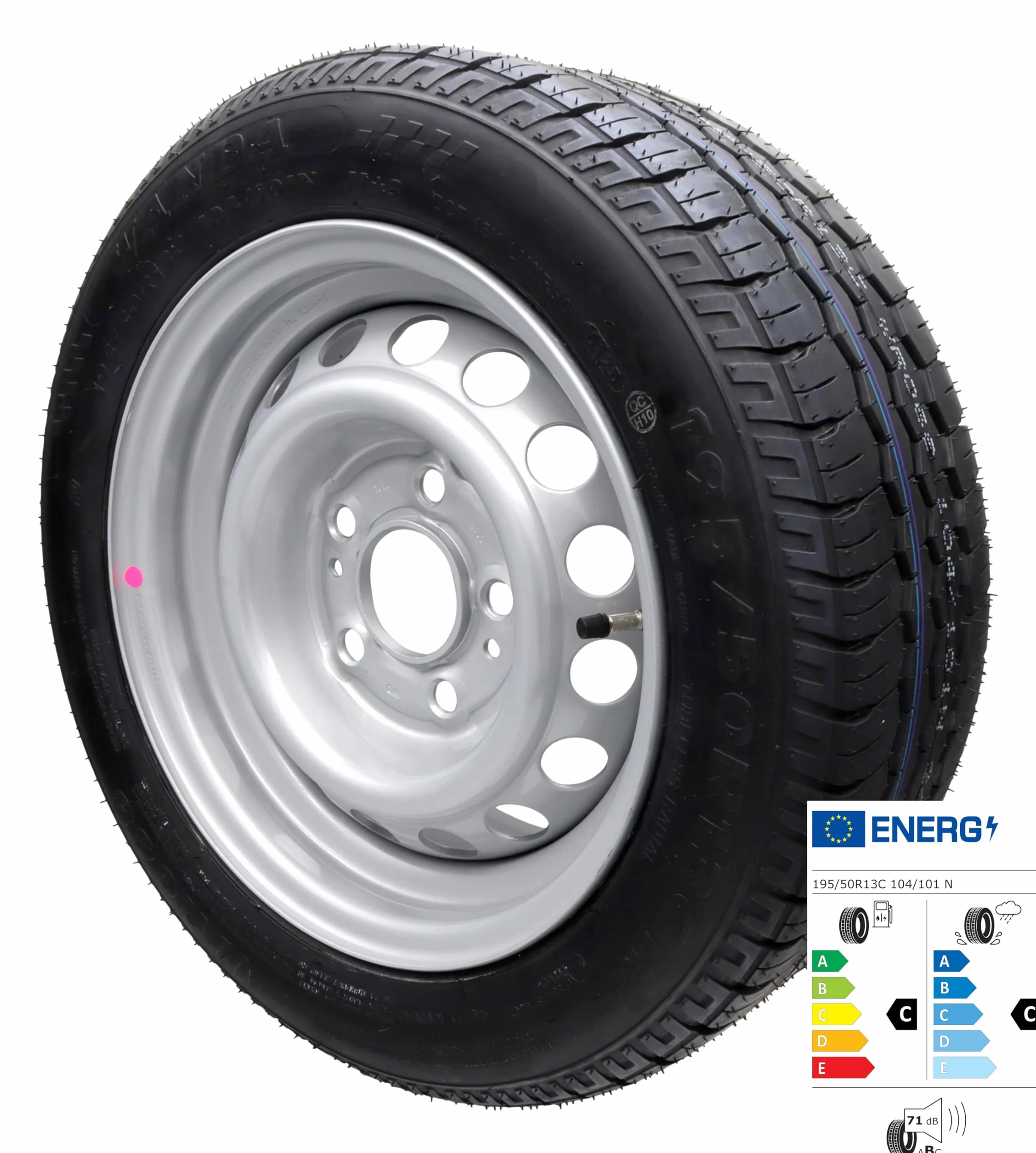 Remorque complète 6Jx13 112x5 ET30 Kenda 195/50R13C 104 N 195 50 R 13C Humbaur Unsinn Roue de remorque
