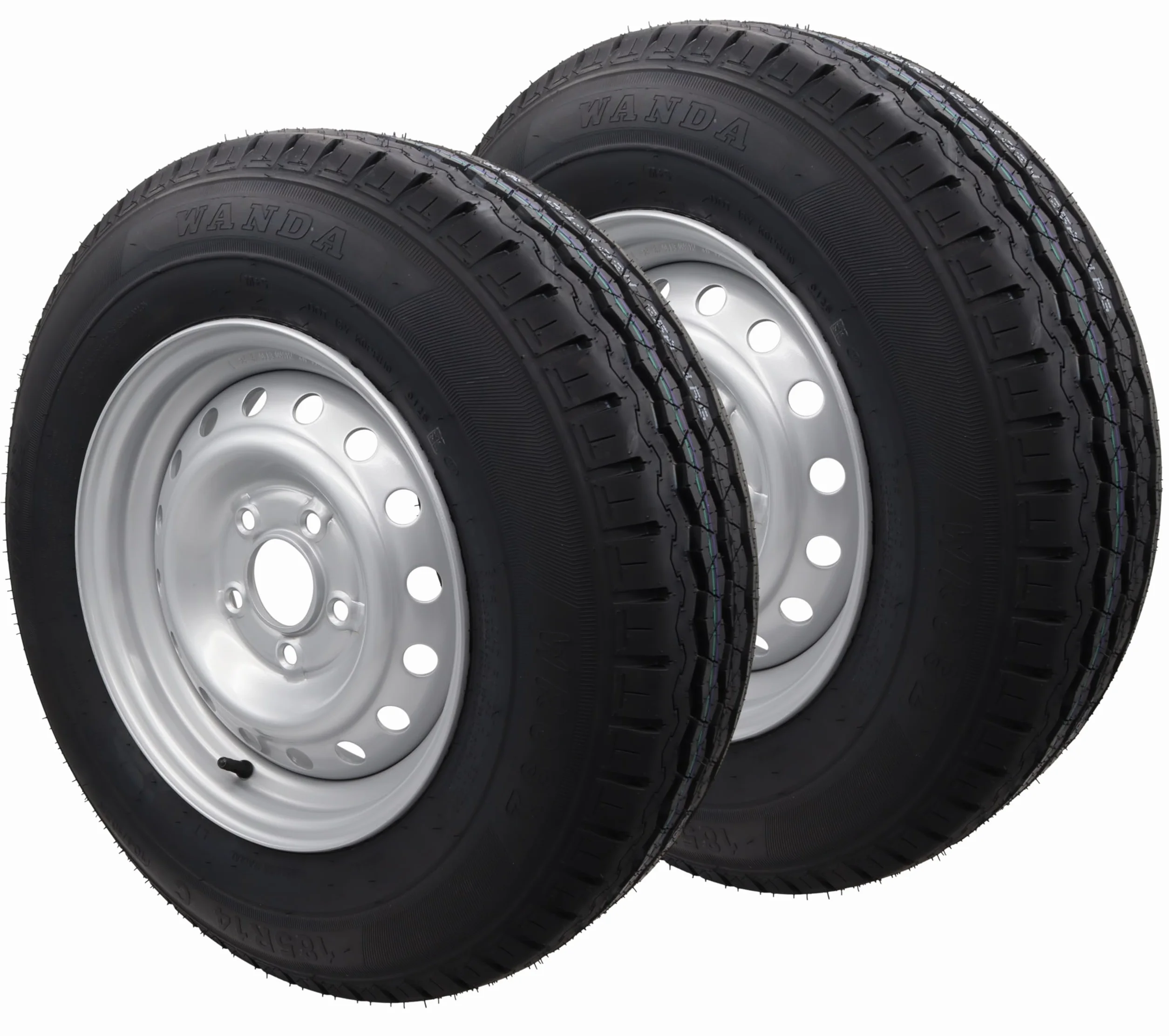 Roue complète 185R14C 112 x 5, 900 kg, roues de 14", 185/14 R 14 C, pour remorque (2 pièces)