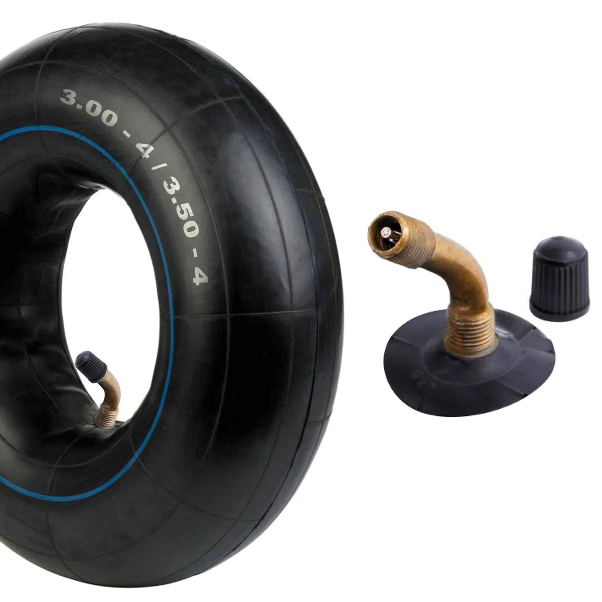 SPARES2GO Pneu 3.00-4 Pneumatique Mini Moto Quad 300x4 3.00x4 260x85 4 Jante 4 + Chambre à air x 4