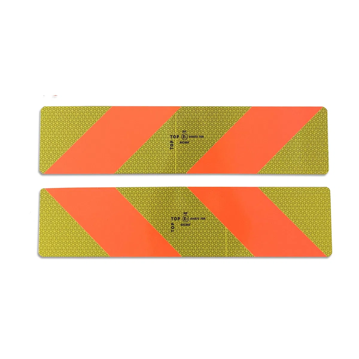 Lot de 2 panneaux réfléchissants pour arrière de véhicule - 565 x 132 mm - ECE - 70.01 - Aluminium - Pour camions et plus
