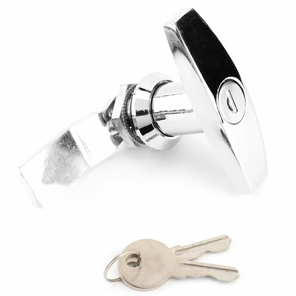 Serrure Porte De Garage Basculante,Serrure En T,Fixation Arriere Poignee,Serrure De Poignée En T Fixation Arrière Serrure En Forme De T Camion Boîte À Outils T Lock