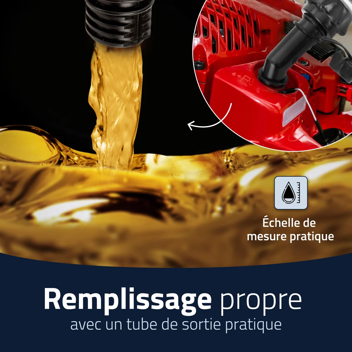 hünersdorff Bidons doubles/Bidons combinés pour carburant et huile avec 2 tuyaux d'écoulement, 3 + 1,5 litres, homologation UN, Made in Germany
