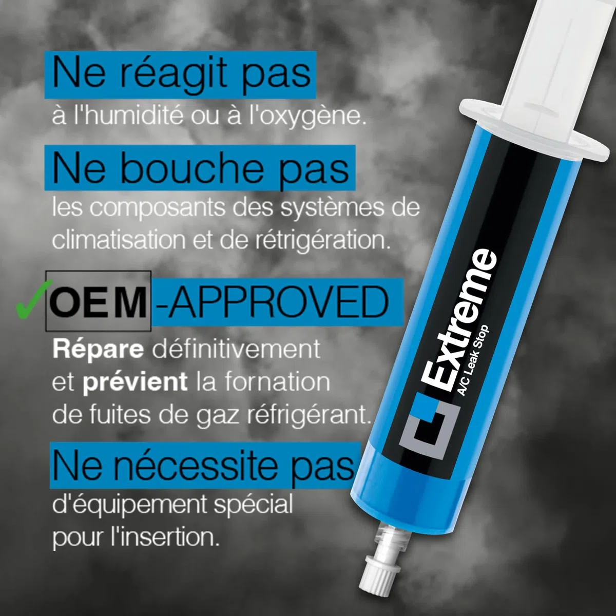 ERRECOM Extreme – 30 ML, Stop-Fuites pour Systèmes de Climatisation de Vehicules avec Gaz Réfrigérant R134a, Contient Adaptateur pour Vanne de Charge coté Basse Pression R134a