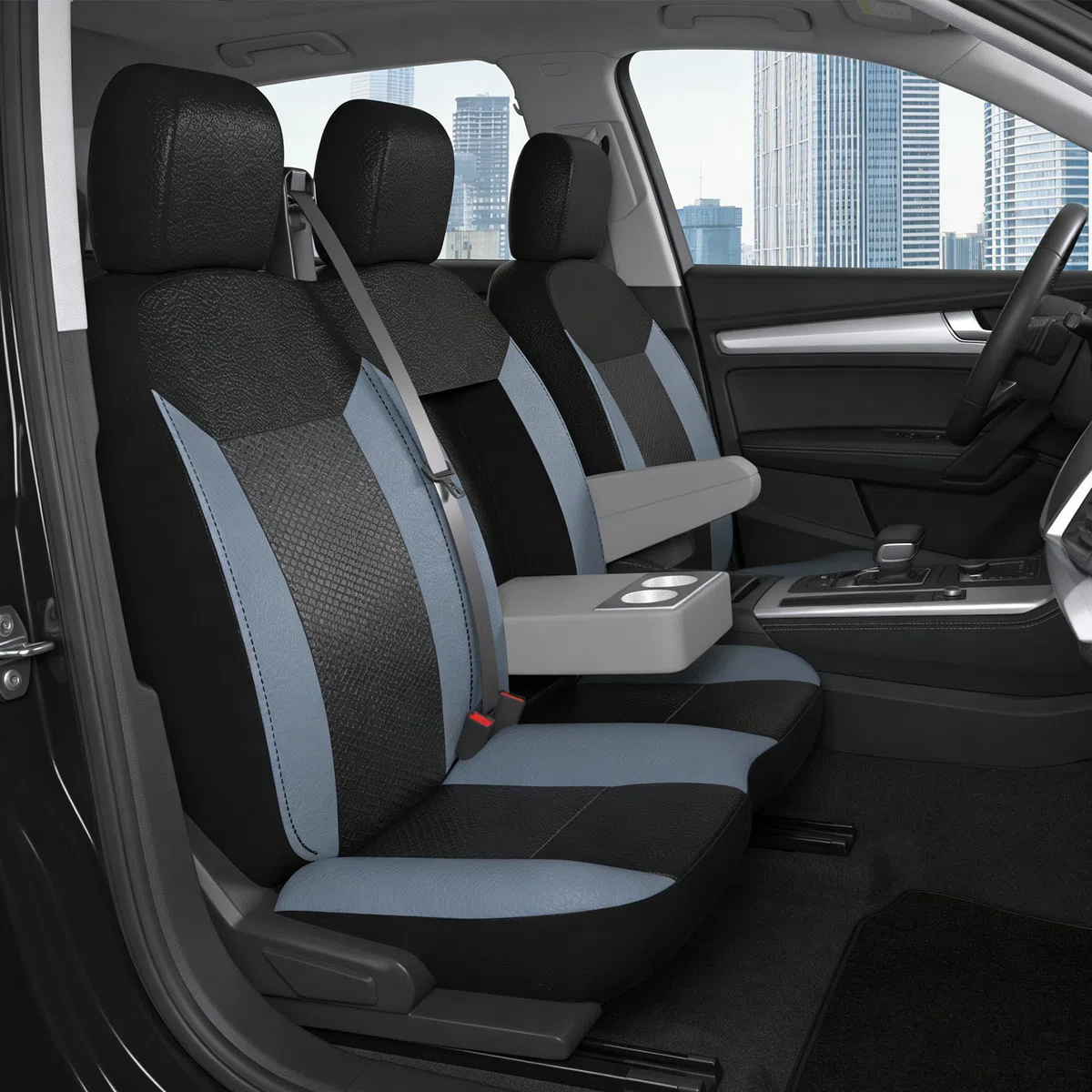Housse Siege Voiture pour Fiat Ducato Housses de Protection Respirantes pour Siège Conducteur Banquette Passager 2 Places Housses de Voiture Siege pour Fourgonnette