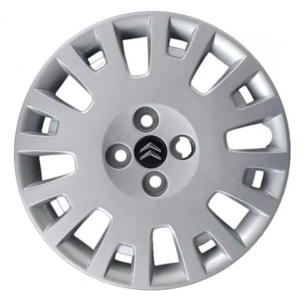 Kit de 4 enjoliveurs adaptables - pour Citroen Nemo - diamètre 15" - avec Logo chromé - Non Originaux