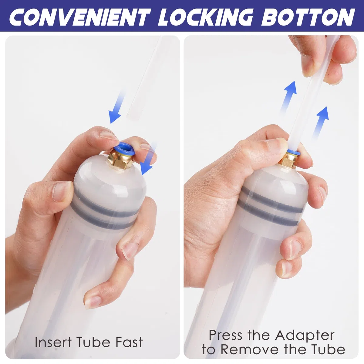 ExtreSpo Seringue a Huile 500ML, Huile Aspiration Seringue-Pompe de Transfert, Pompe Huile Vidange avec Tuyau, Seringue de Vidange Pompe à Main