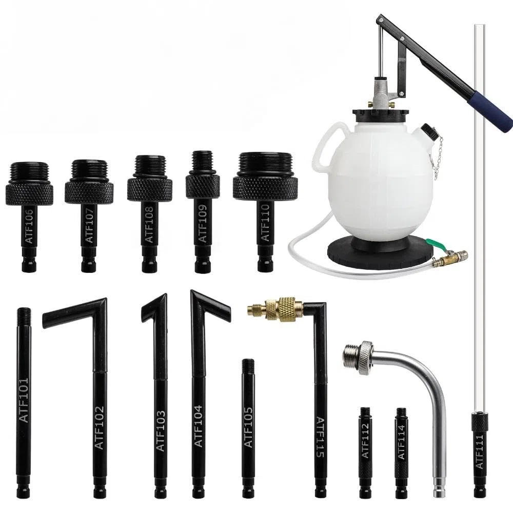 Trintion Station de Remplissage pour Huile de Transmission (7,5L) - Matériel de graissage de Pont - Pompe à Huile Multifonction - Système d'extraction pour boîte de Vitesses
