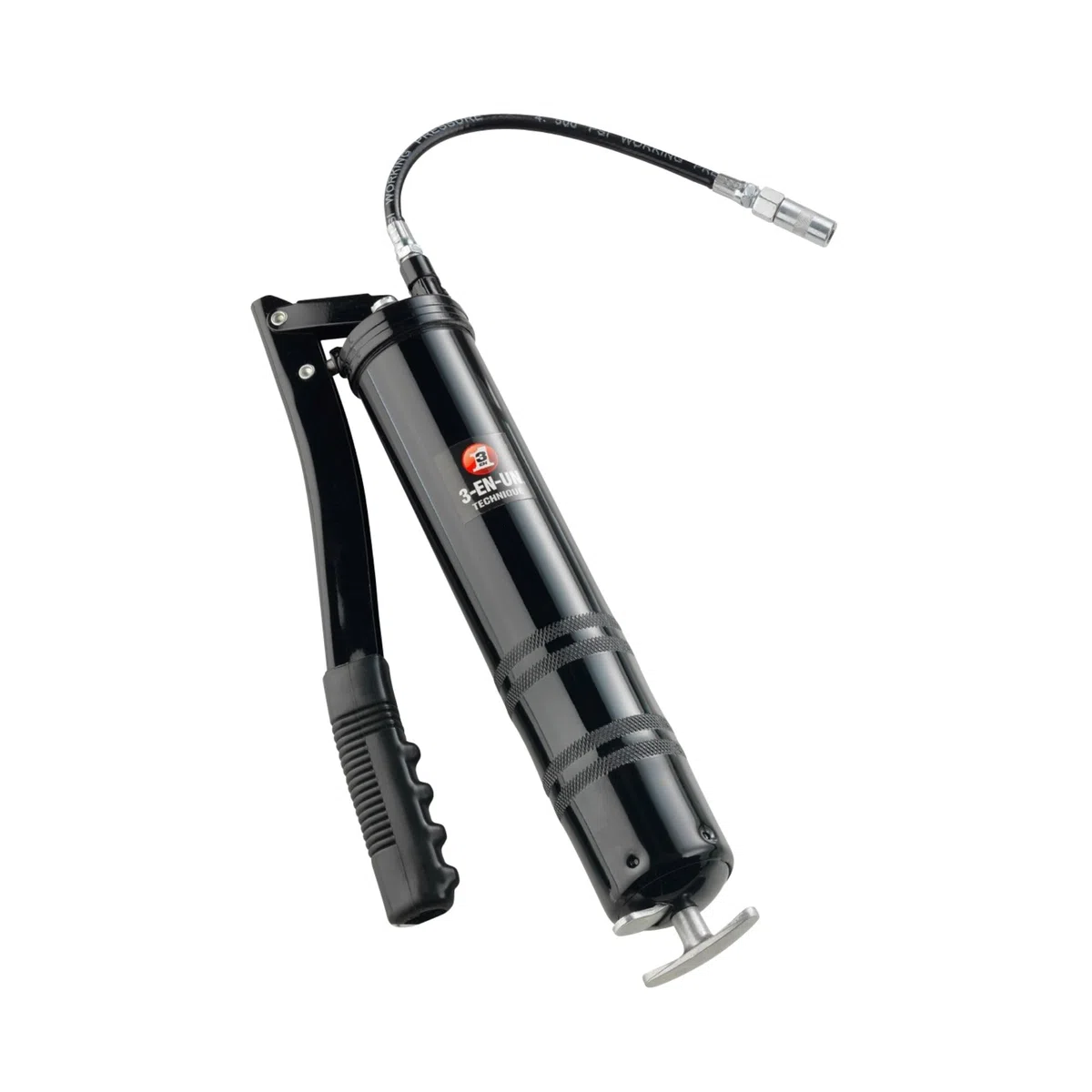 3-EN-UN Technique • Pompe à Graisse • s'adapte à Tous Les graisseurs Standards Automobiles • Etanche et Facile d'utilisation • Grip aisé • Fixation Embout Simple • pour Cartouche 400 G