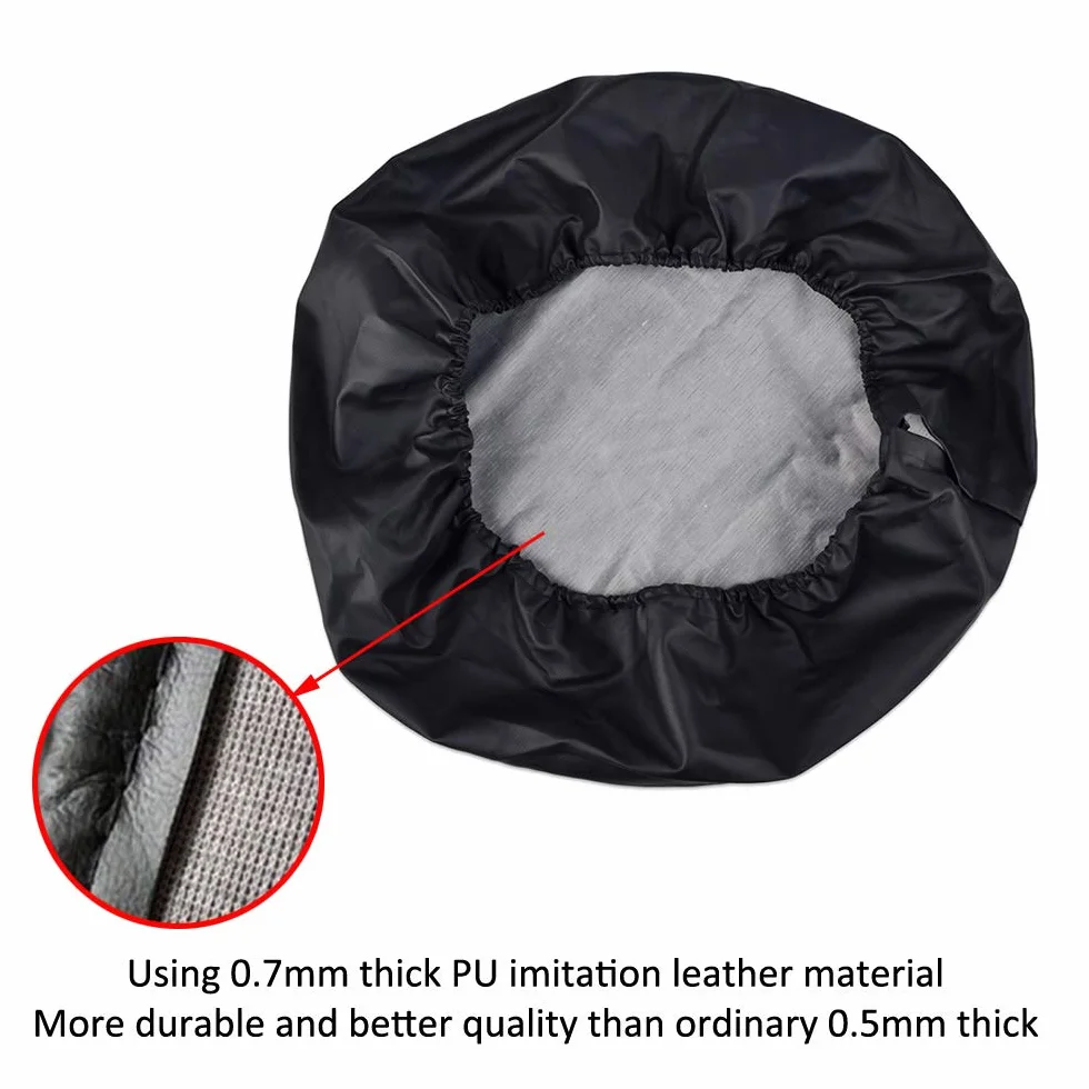 14" Pouces Housse de Pneu de Secours Couverture Roue pour Tout diamètre (60cm-69cm/24-27") Protection antipoussière imperméable PVC de Voiture