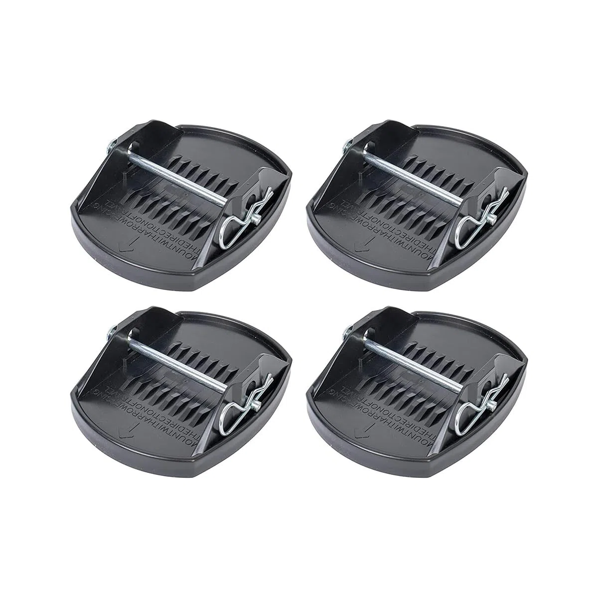 JNNJ 4 Pièces Caravan Jack Pads, Coussinets De Cric De Caravane Avec Goupilles, Coussinets Pieds Caravane Robustes, Accessoires Stabilisation Pour Camping-Cars Empêcher L'enfoncement Dans Un Sol Mou