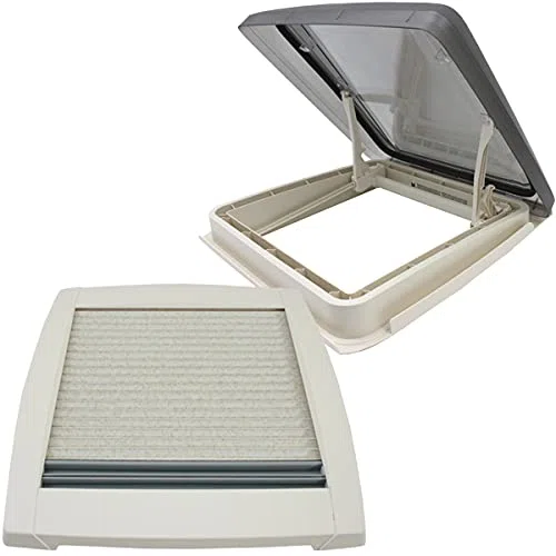 MPK VisionStar M Pro 2 Trappe de toit en verre teinté transparent 40 x 40 cm Blanc nacré