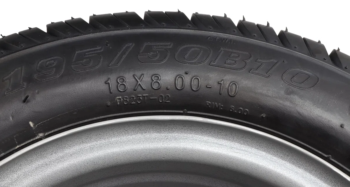 Roue complète 195/50 B 10 98N Roue 18 x 8.0-10 B62 Jante en acier 6.00 x 10 ou 18 x 8.0 x 10-195 50.