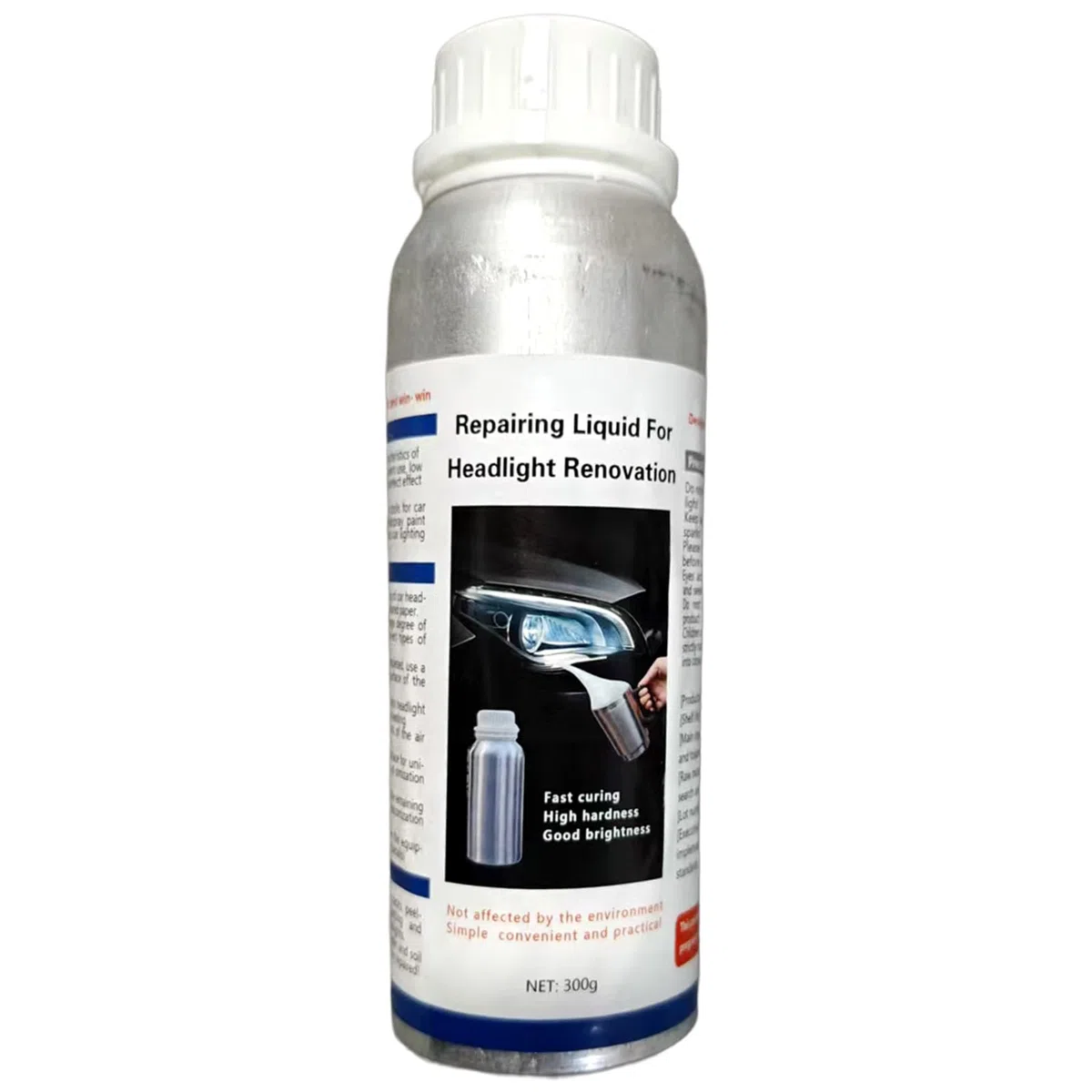 Générique Renovateur Phare Voiture/Moto,Liquide Restaurateur pour Phares Opacifiés Jaunis Ou Rayés,Nettoyant Réparateur Automobile (200ML)