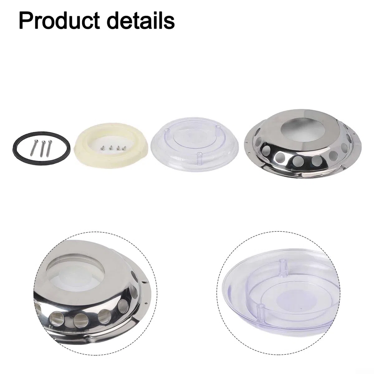 Grille d'aération ronde en acier inoxydable pour bateau (23 cm) avec fixation à vis - Matériel résistant pour yachts et caravanes - 9 en 1