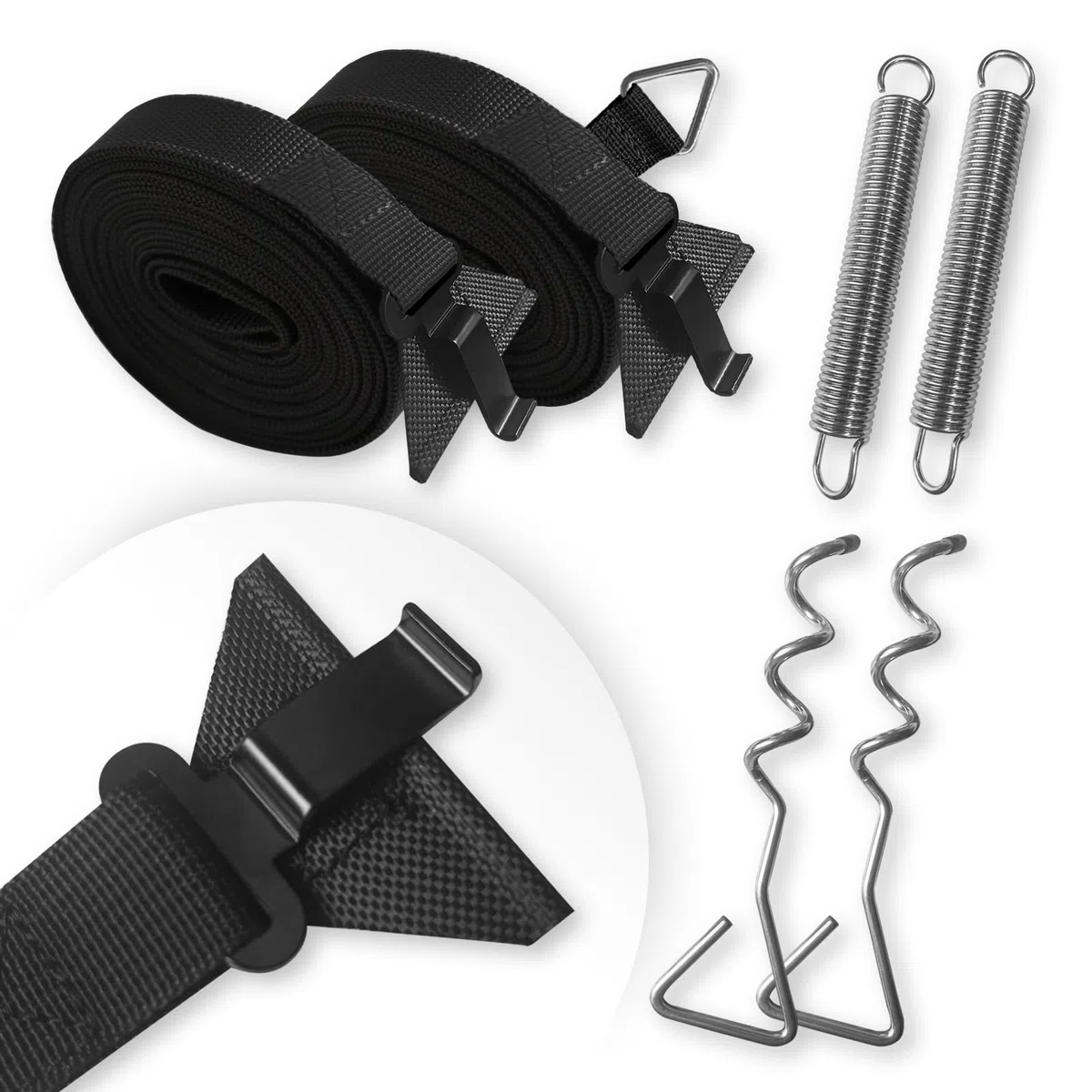 Dulepax Sangle Anti-tempête pour Auvent de Camping-Car, Kit de Fixation Store Banne Universelle de Tente, Caravane et Tendeurs, Accessoire Camping Car