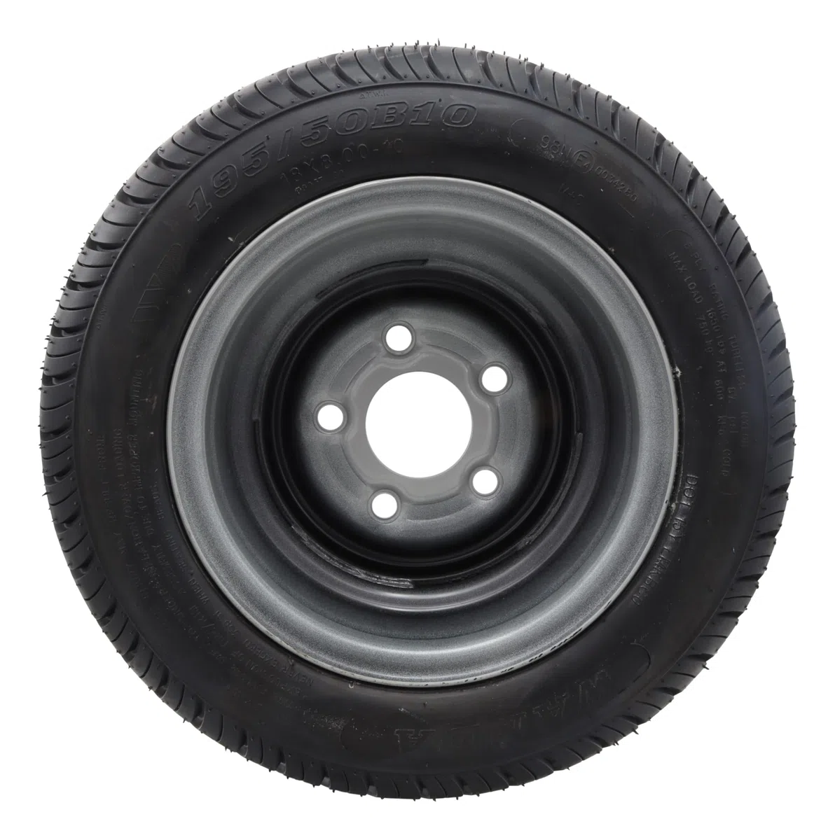 Roue complète 195/50 B 10 98N Roue 18 x 8.0-10 B62 Jante en acier 6.00 x 10 ou 18 x 8.0 x 10-195 50.