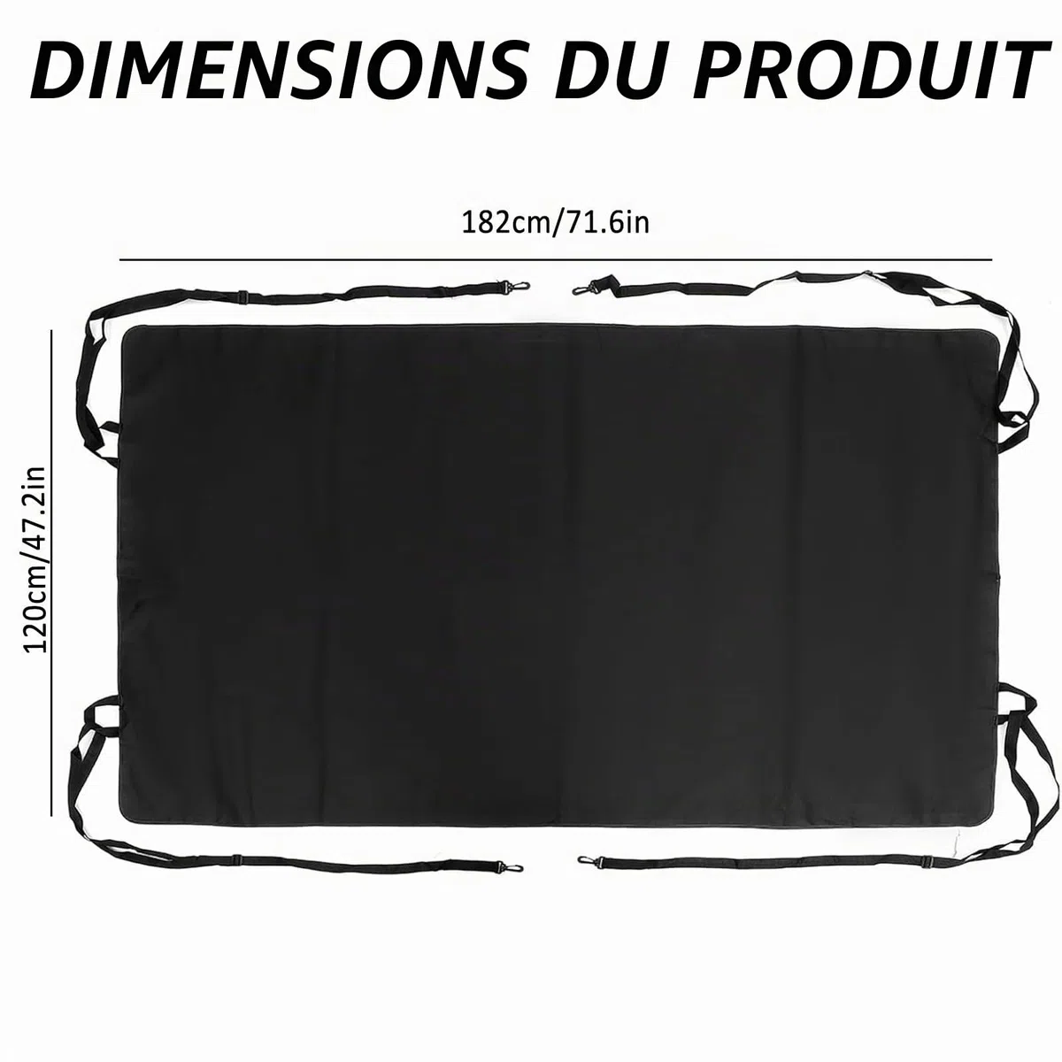 Housse de Protection pour Porte arrière de Grange, Tissu Oxford 210D Couverture de Porte de Grange arrière Étanche Car Barn Doors Cover avec 4 Clips métalliques Convient pour T5