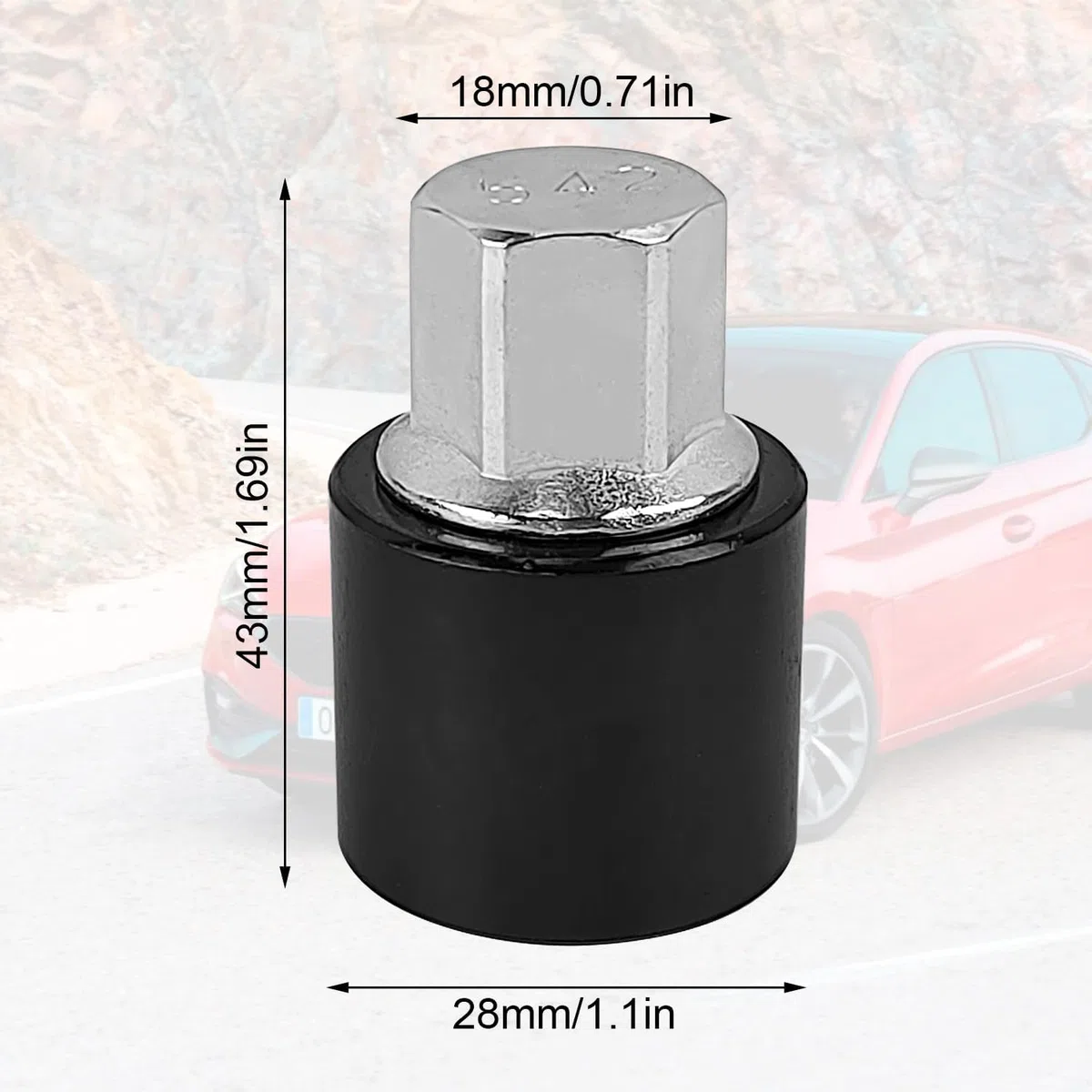 Adaptateur de Verrouillage de Jante, Douille Antivol pour VW - Retirez Facilement les Écrous de Roue de Votre Voiture, Générique Original 542