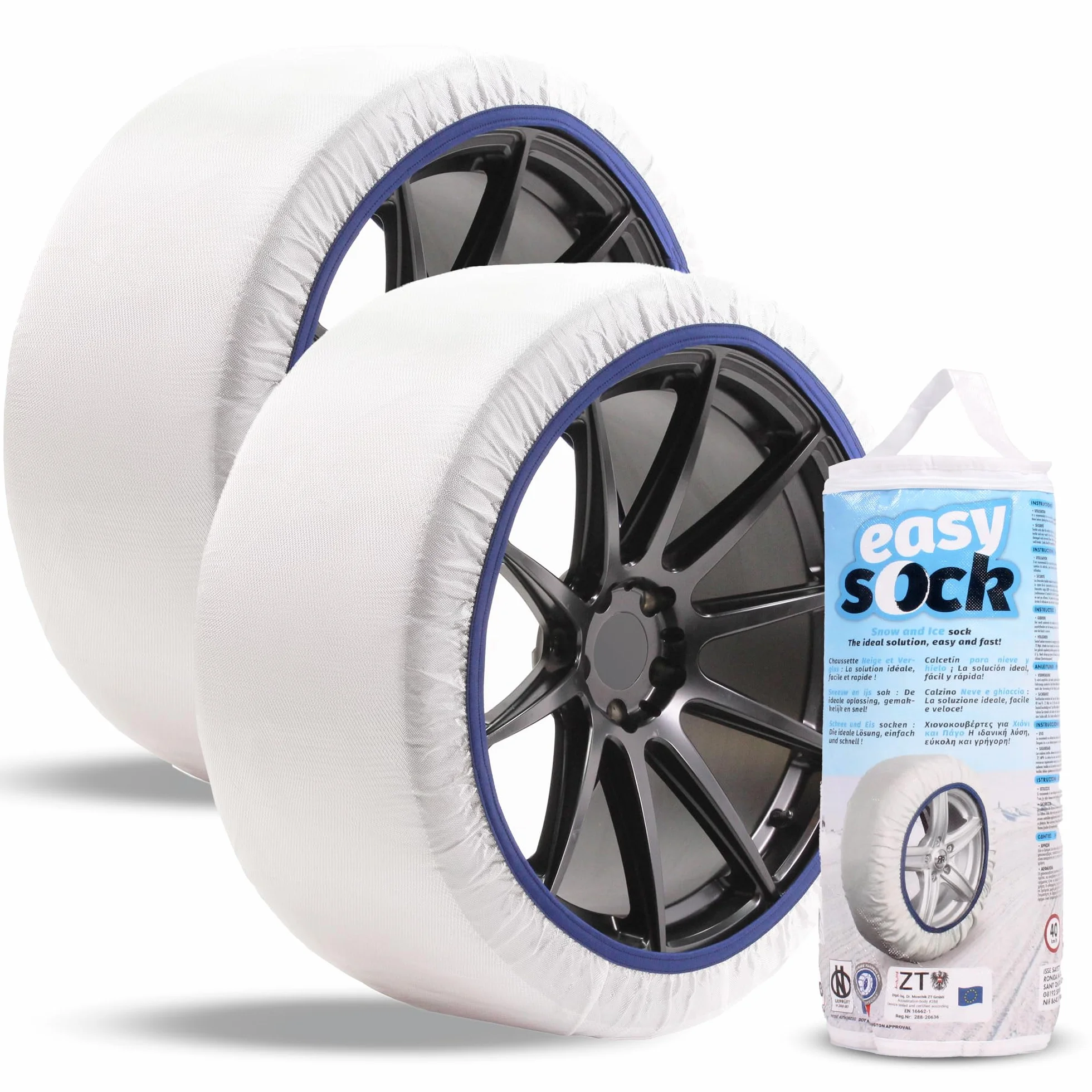 EASYSOCKS.M Chaîne Neige Textile, Taille M