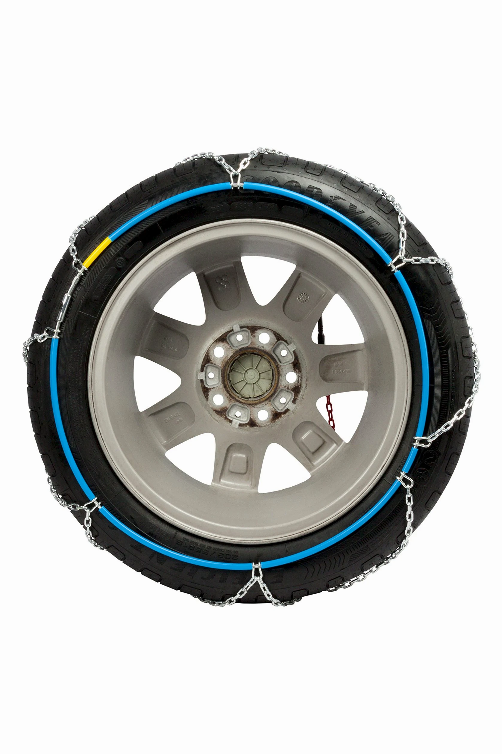 Goodyear Jeu de 2 Chaînes à Neige en Métal de 9 mm pour Voiture Taille 80 avec Tendeur Automatique Goodyear