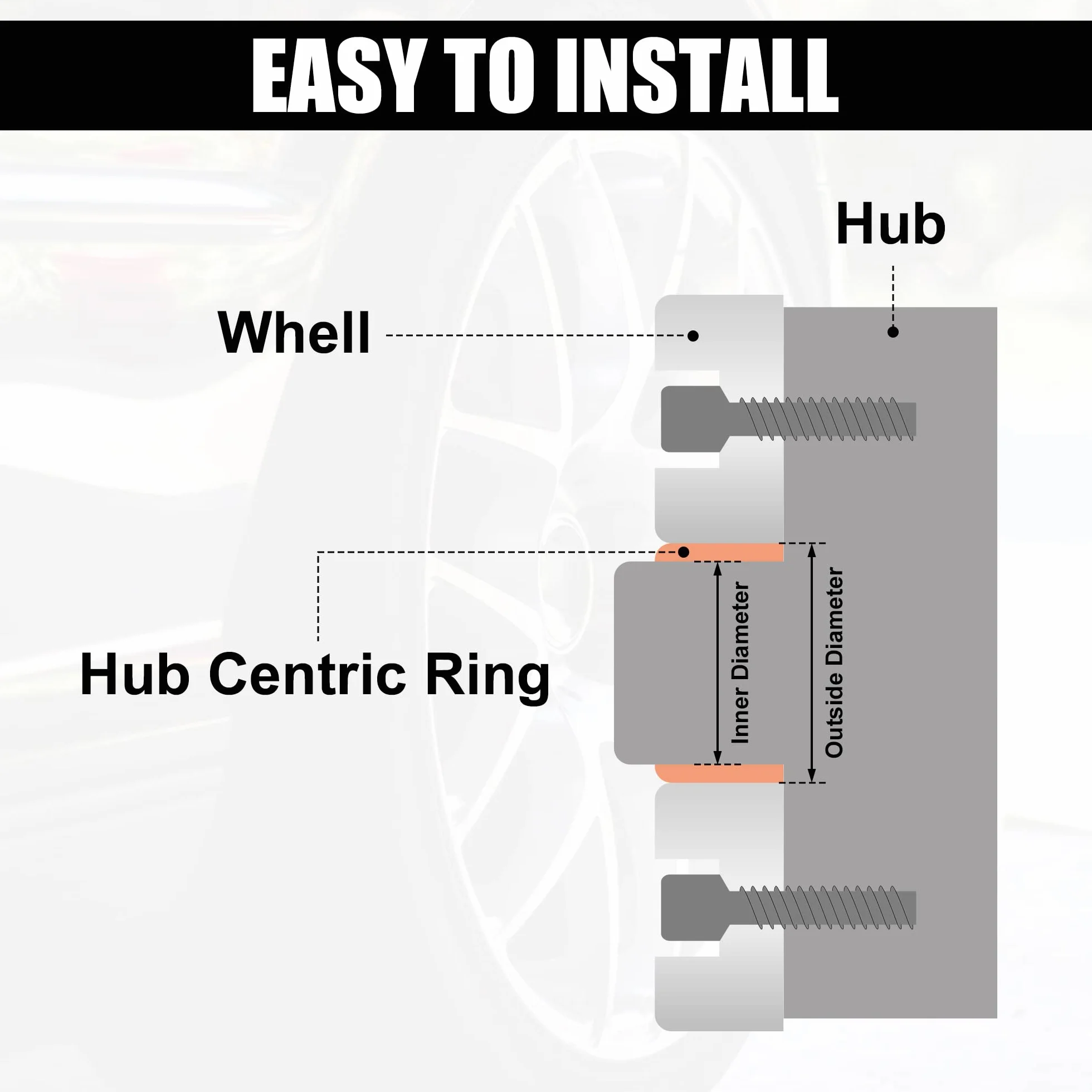 X AUTOHAUX 4X Anneaux De Centrage 73.1-57.1mm Alliage Aluminium Voiture | Profondeur: 10mm, Élimine Les Vibrations, Ajustement Précis, Usinage De Précision, Convient Pour La Plupart Des Véhicules