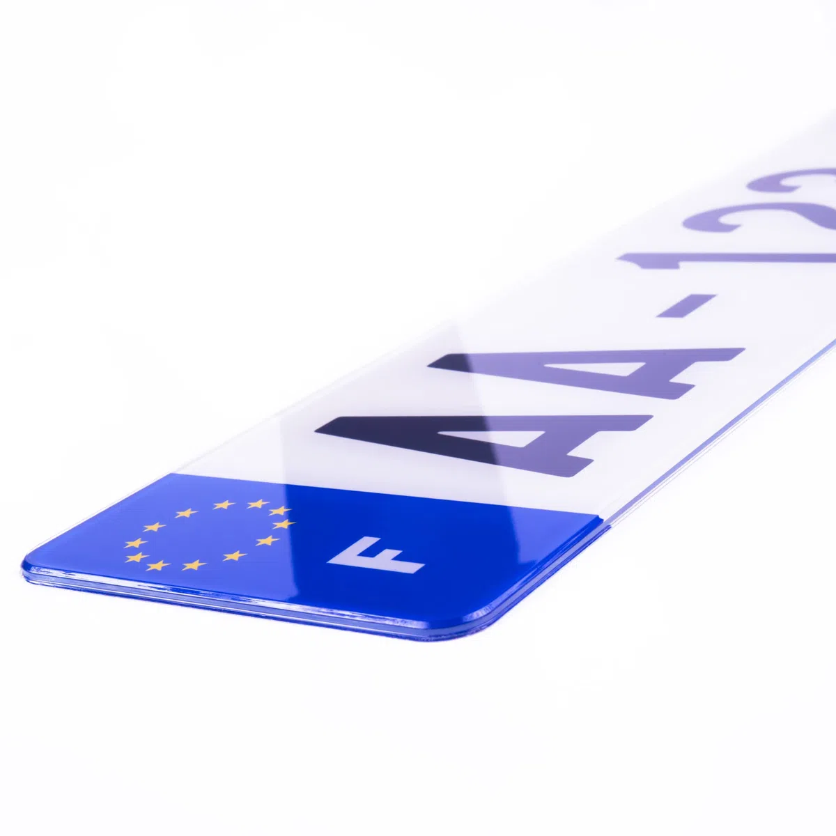 2 Plaques d'immatriculation Voiture - homologué - SIV 520 x 110 mm - résistance aux Chocs, aux intempéries et Anti UV. Made in France Pose avec Rivets