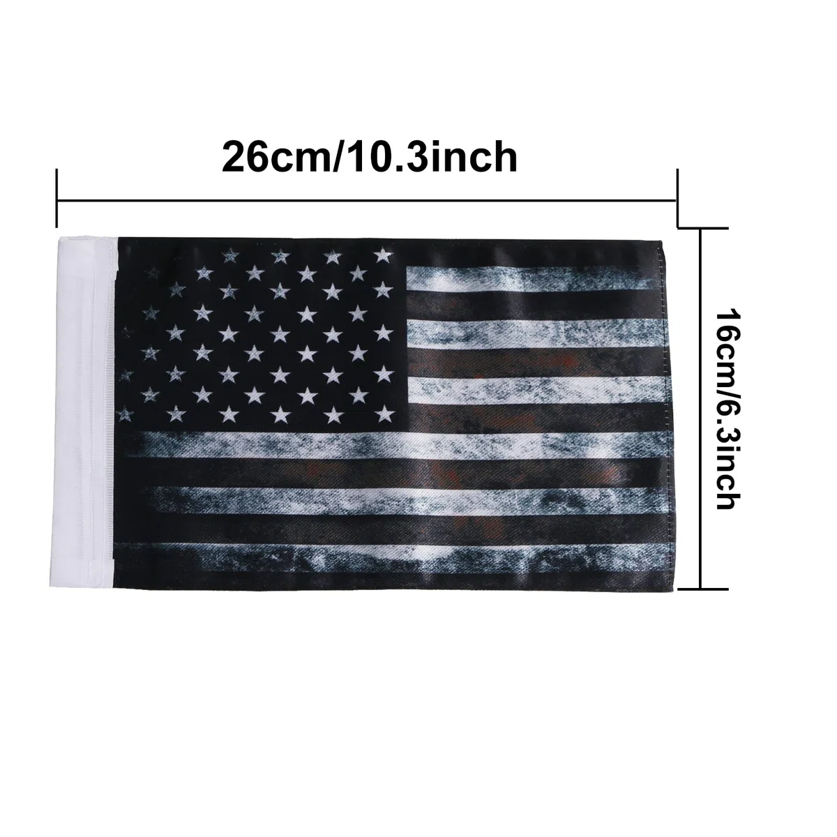 Drapeau américain de rechange pour moto - 15,2 x 25,4 cm - Pour mât de 3/8 de diamètre - Double face - Revêtement UV