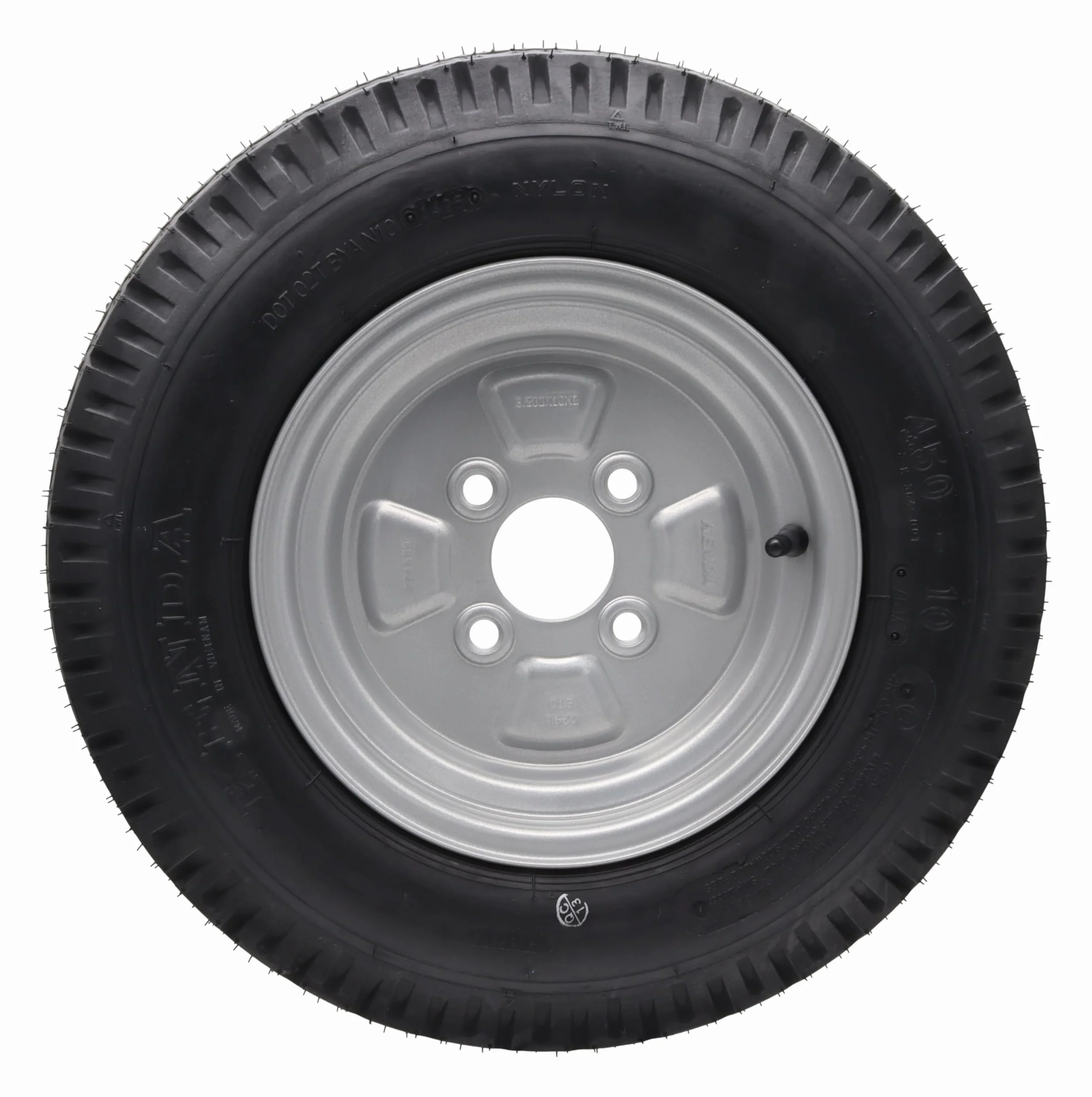 Roue complète trailer parts4u 4.50-10 - 400 kg - 4 x 100 - Pour remorque - Pneu 4.50x10 - 76 m (2x)