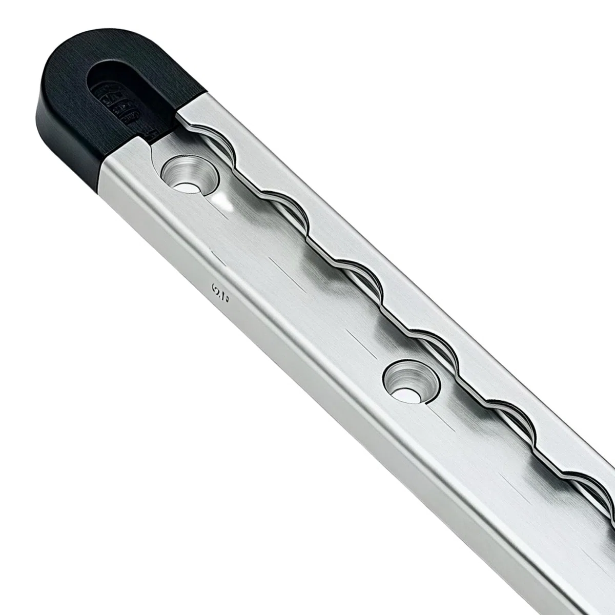 Lot de 2 rails d'aviation en aluminium semi-circulaires avec 4 embouts et 2 œillets d'arrimage, rails d'arrimage, 30 cm pour remorque, voiture, camping-car, camping-car