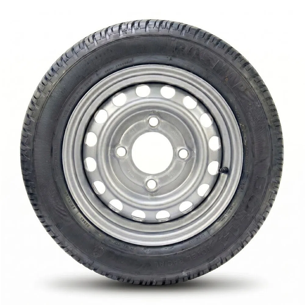 Roue complète 135/80R13 13" - 4 Trous - Entraxe 130mm - Déport 20 - Pour remorque - 13 pouces - Largeur 135mm - Indice de vitesse T 190km/h - Indice de charge 70 (335kg)