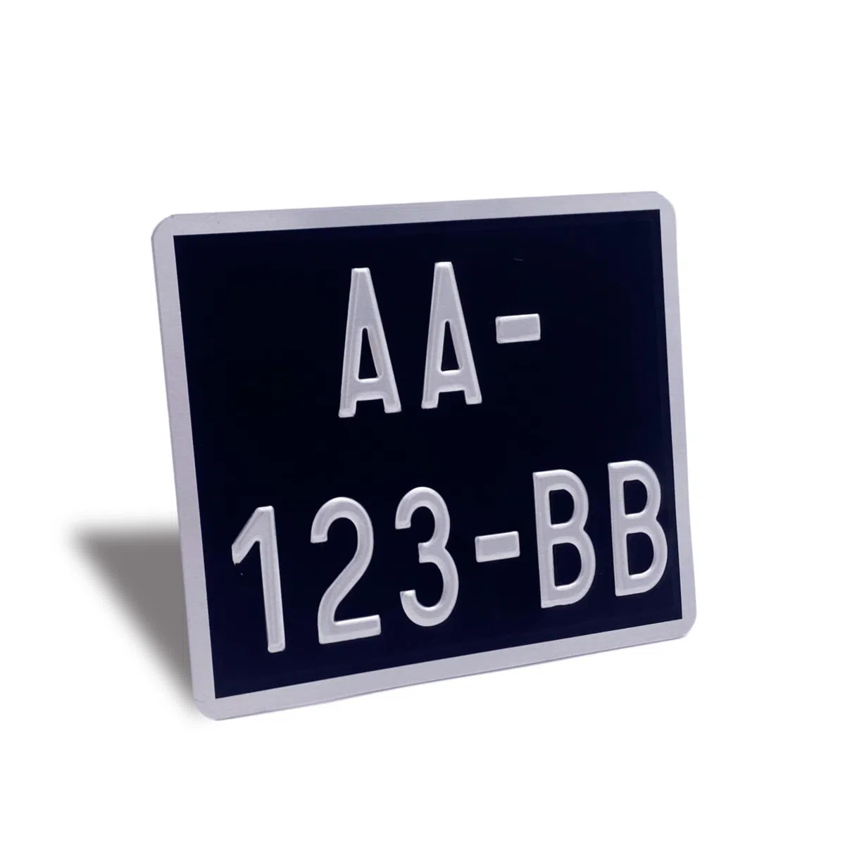 1 Plaque d’immatriculation Collection pour Moto - Plaque Moto Aluminium - Collection Noire - 140 x 120 mm - résistance aux Chocs, aux intempéries et Anti UV