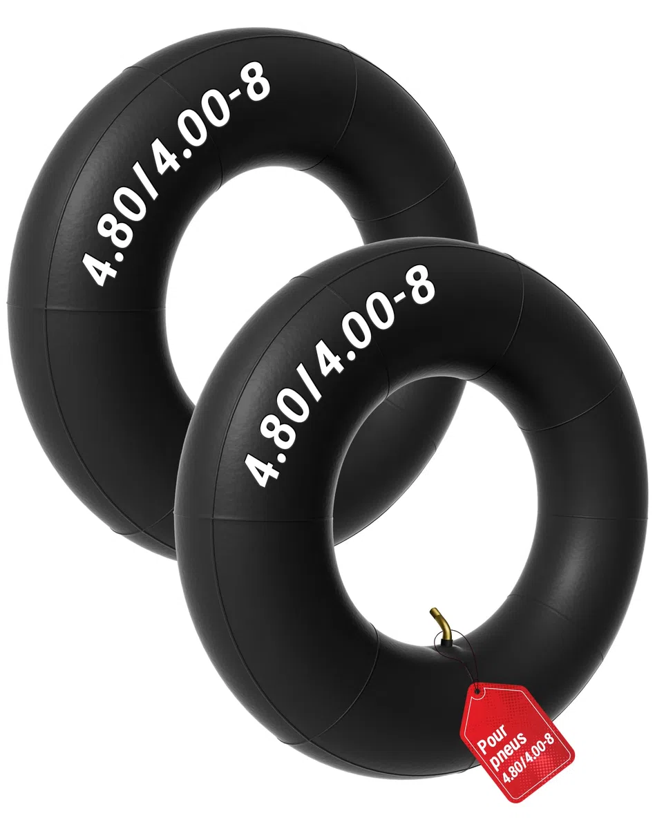 2PCS Chambre à air 4.80 4.00-8 Pneu 4.80/4.00-8 pour Roue Brouette Chariot Diable Scooter Chariot à Main Chariot de Jardin