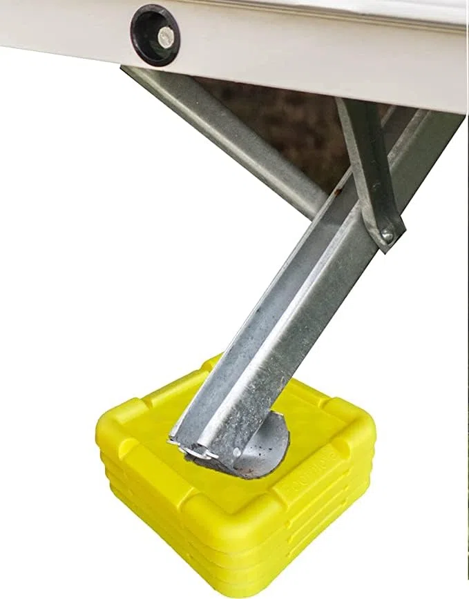 HowseHold Patins de vérins pour caravane, patins stabilisateurs empilables, pieds d'angle pour empêcher l'enfoncement (8 patins)