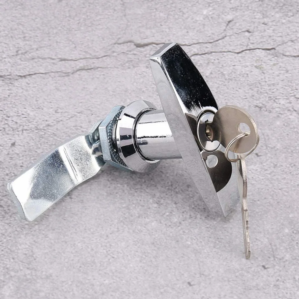 Serrure Porte De Garage Basculante,Serrure En T,Fixation Arriere Poignee,Serrure De Poignée En T Fixation Arrière Serrure En Forme De T Camion Boîte À Outils T Lock