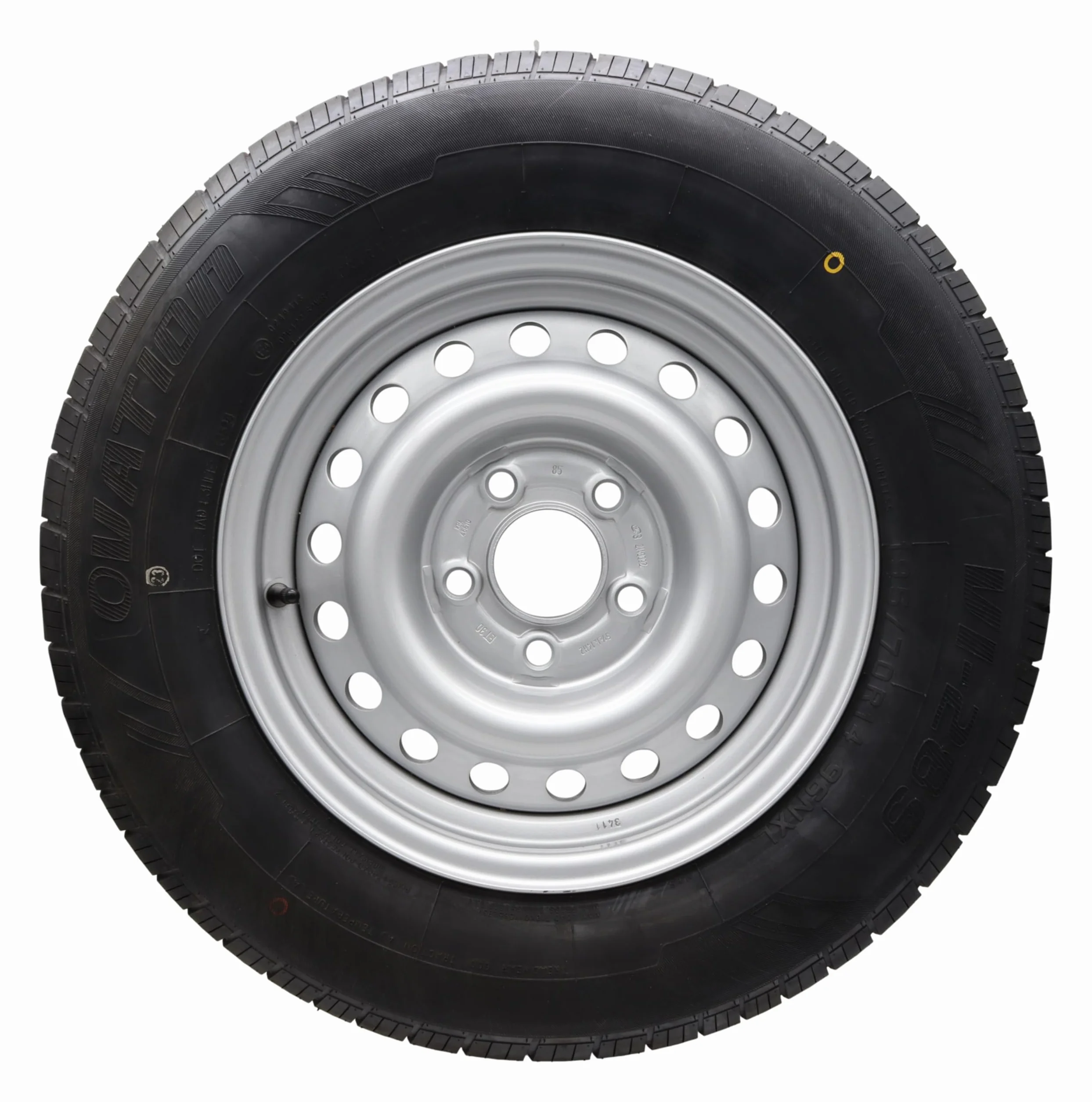 p4U Roue complète pour remorque 195/70R14 112 x 5 710 kg Roue 14" 96N caravane remorque