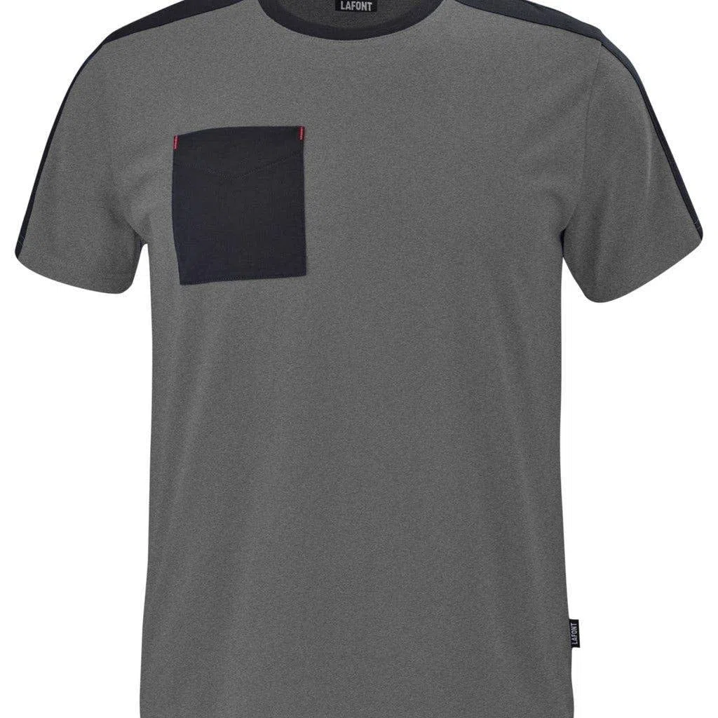 LAFONT T-SHIRT CHISEL GRIS CHINE/NOIR L - Vêtements de travail