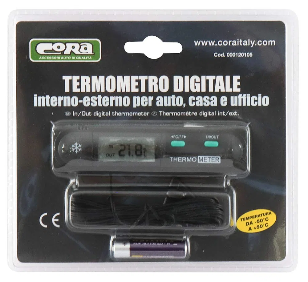 Cora - 000120105 - Thermomètre d'intérieur et extérieur