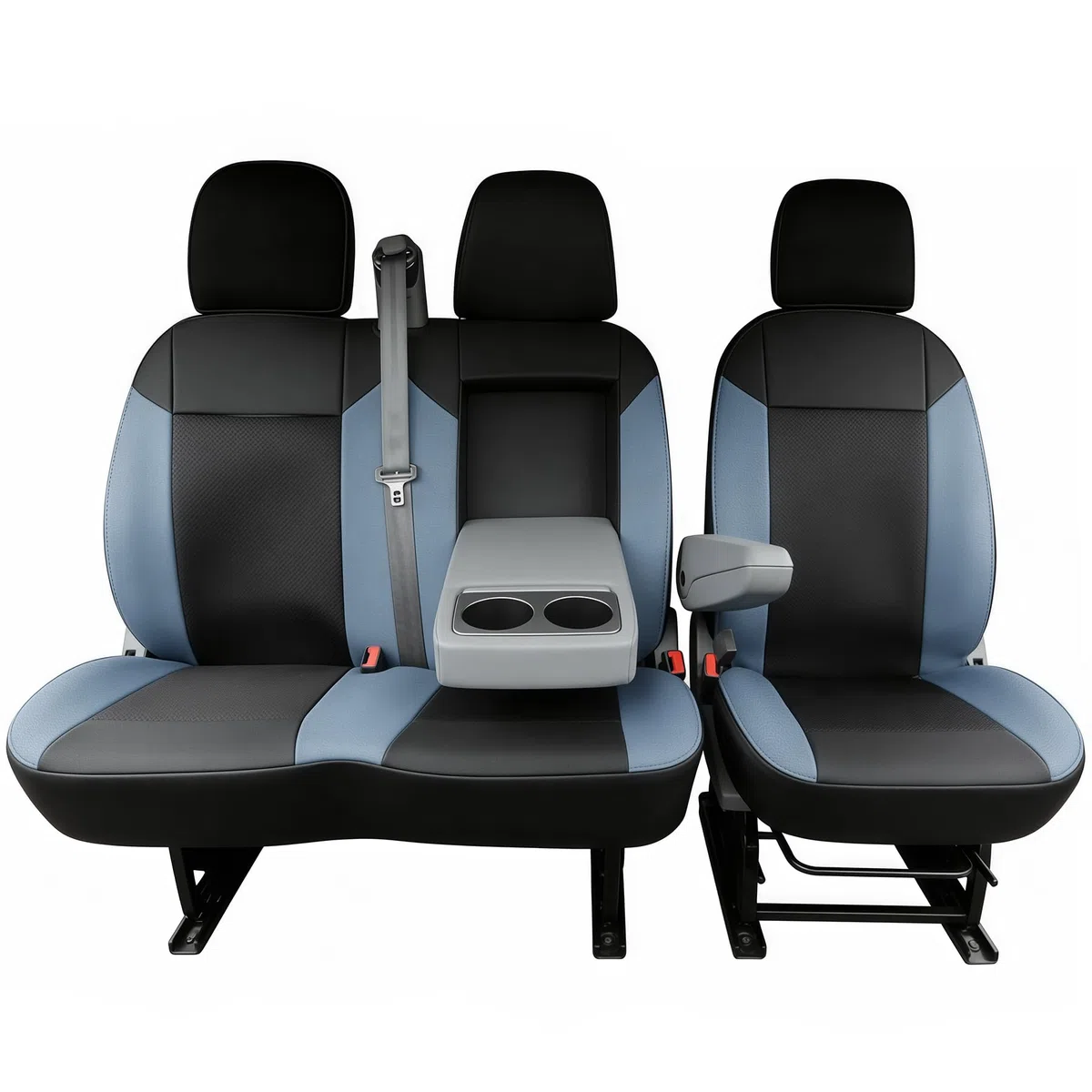 Housse Siege Voiture pour Fiat Ducato Housses de Protection Respirantes pour Siège Conducteur Banquette Passager 2 Places Housses de Voiture Siege pour Fourgonnette