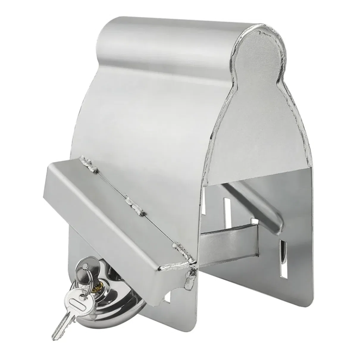 ProPlus Antivol Tête d’Attelage Mobile 70 mm Diamètre Serrure – pour Remorque, Caravane et Van – Cadenas Disque + 2 Clés Inclus – Métal Argenté | Acier galvanisé robuste pour sécuriser votre caravane ou remorque à l'arrêt, même lorsqu'elle est attelée au