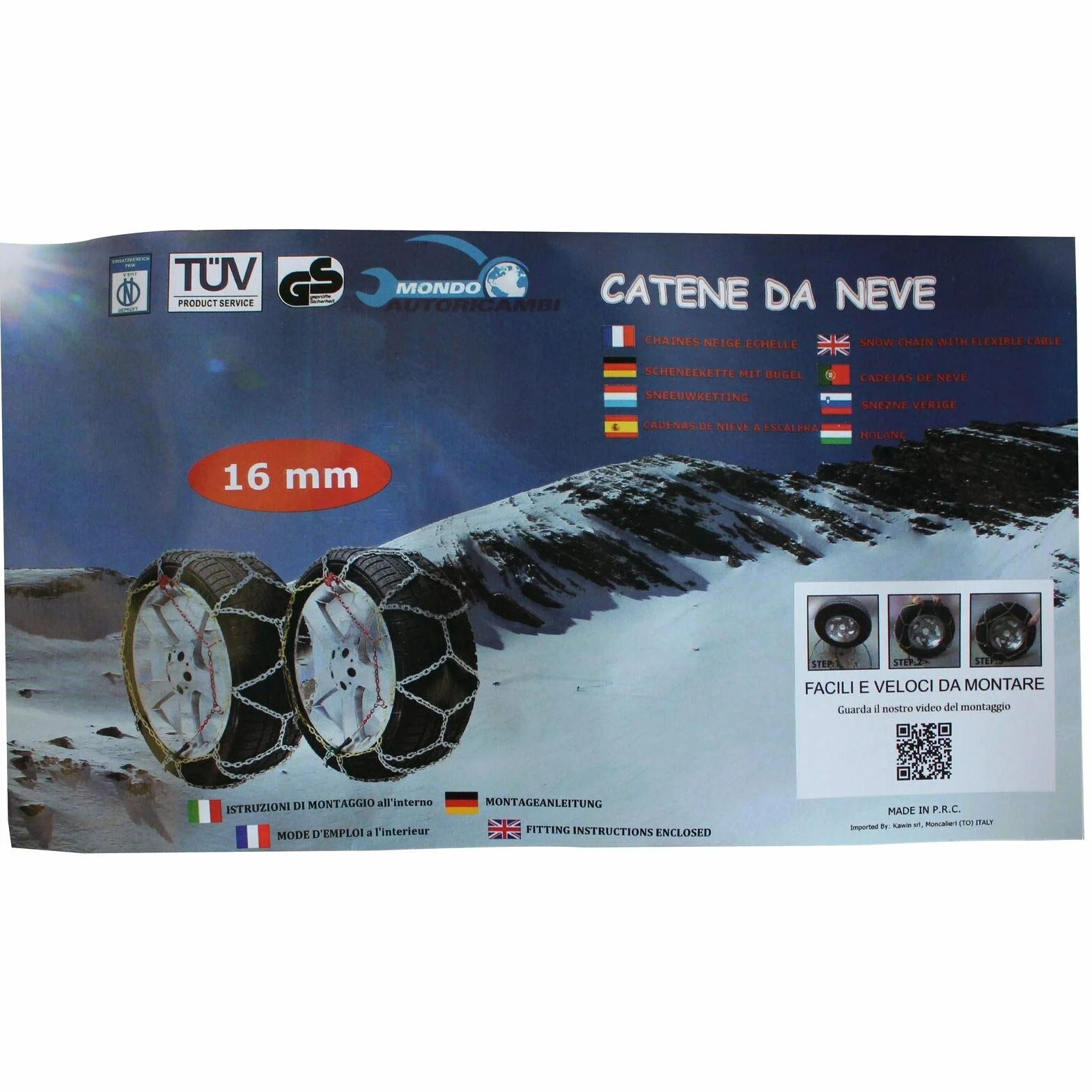 KAWIN Shopping on line Chaînes à neige homologuées 235 50 19 V5117 16 mm 235/50-19 R19 SUV 4 x 4