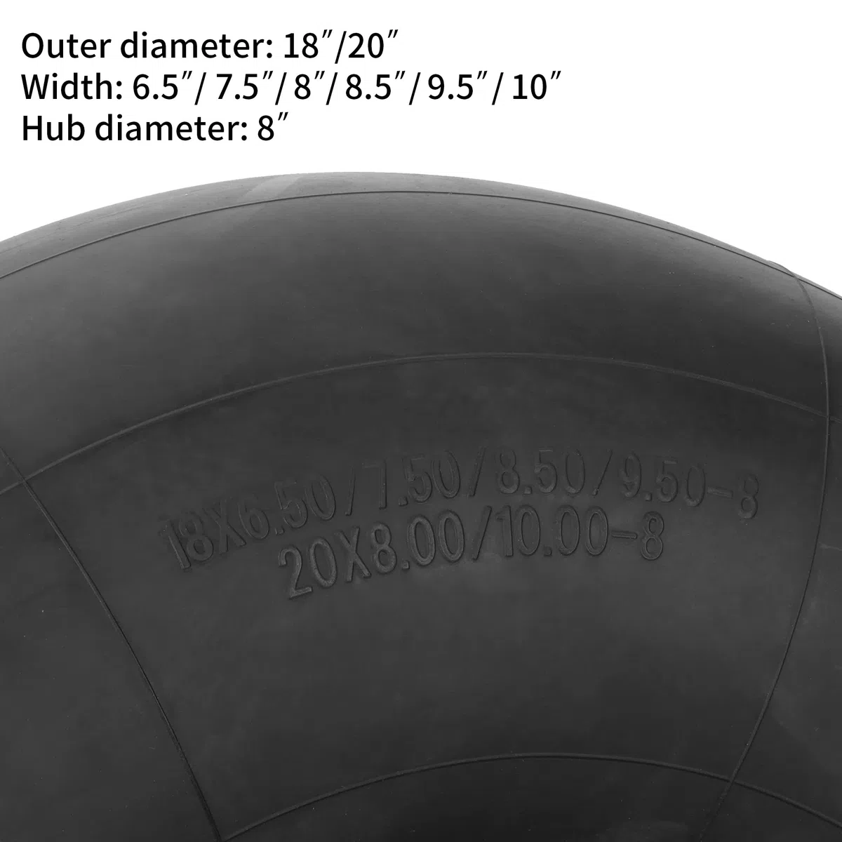 RUTU 18x8.50-8 18x9.50-8 chambre à air avec TR-13 soupape droite tige pour VTT Quad 4 roues Go Kart tracteur à gazon souffleuse à neige voûte de Golf remorque de jardin tondeuse à gazon lourde