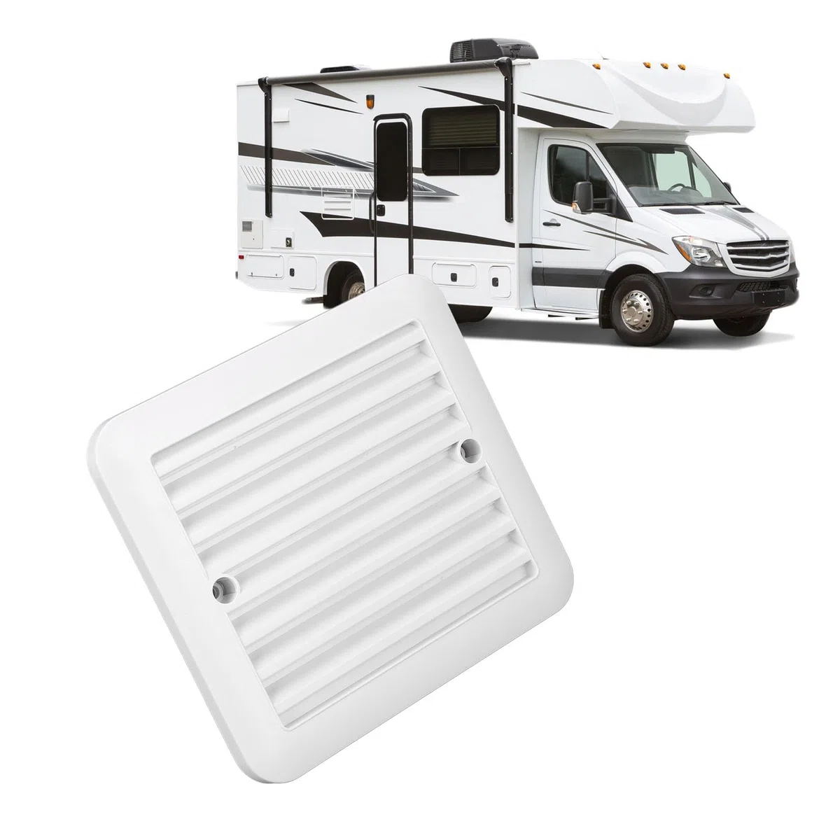 Luocute Grille de Sortie d'air pour Camping-Car, Grille D'aération Latérale Résistante à l'eau pour Camping-Cars, Camping-Cars, Bateaux, Yachts, échange d'air Rapide pour Cuisines,