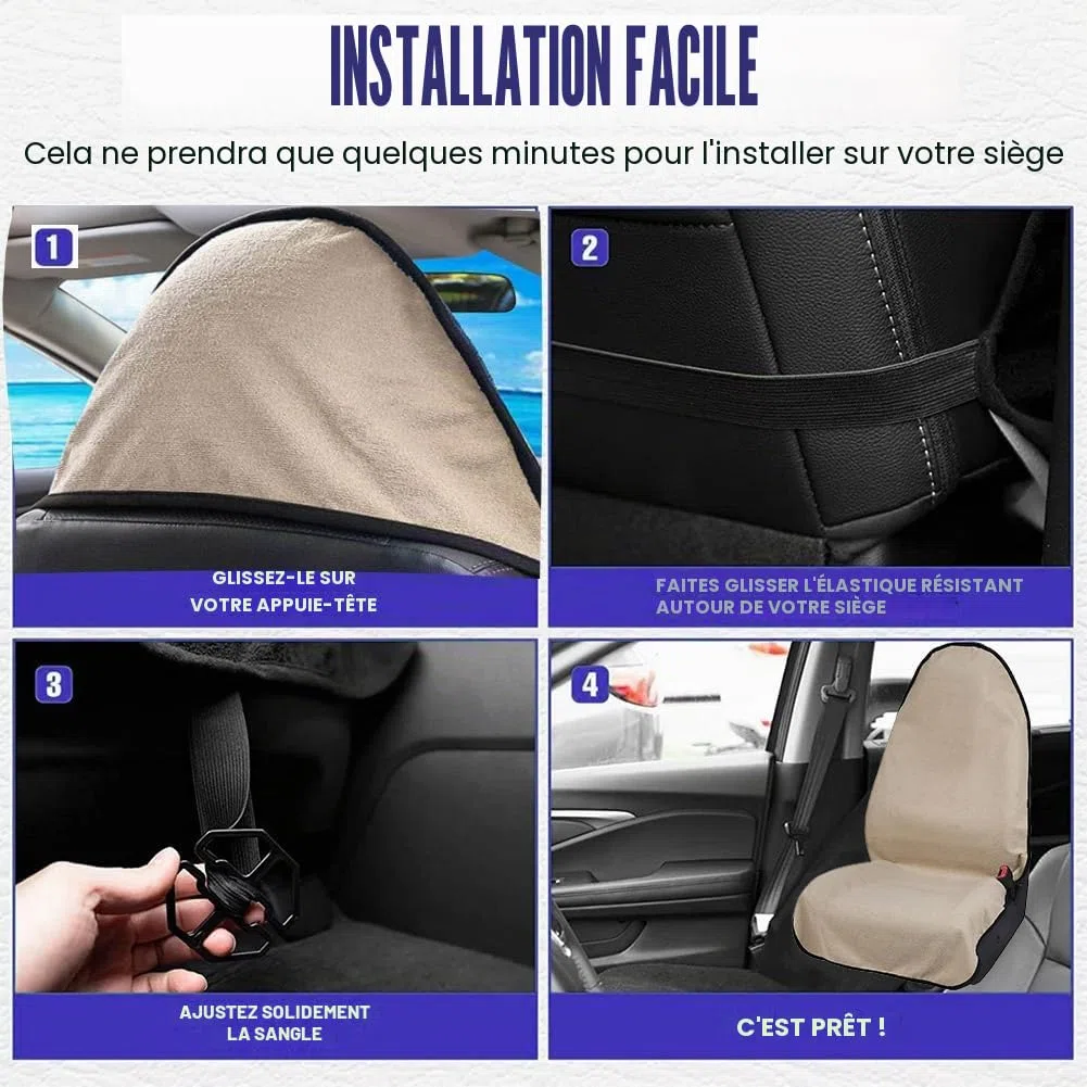 Housse de siège de voiture imperméable et résistante à la transpiration, parfaite pour siège de voiture universel, antidérapant, siège de camion, SUV, idéal pour l'entraînement post-gym, la