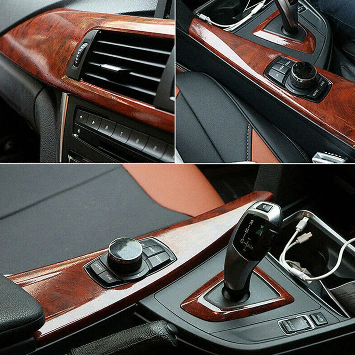 Film Intérieur De La Voiture - Enveloppe En Vinyle À Grains De Bois - Bricolage Brillant En Acajou Brillant Autocollant De Couleur - Autocollant Décoratif Pour Animaux De Compagnie Pour Tableau De Bor