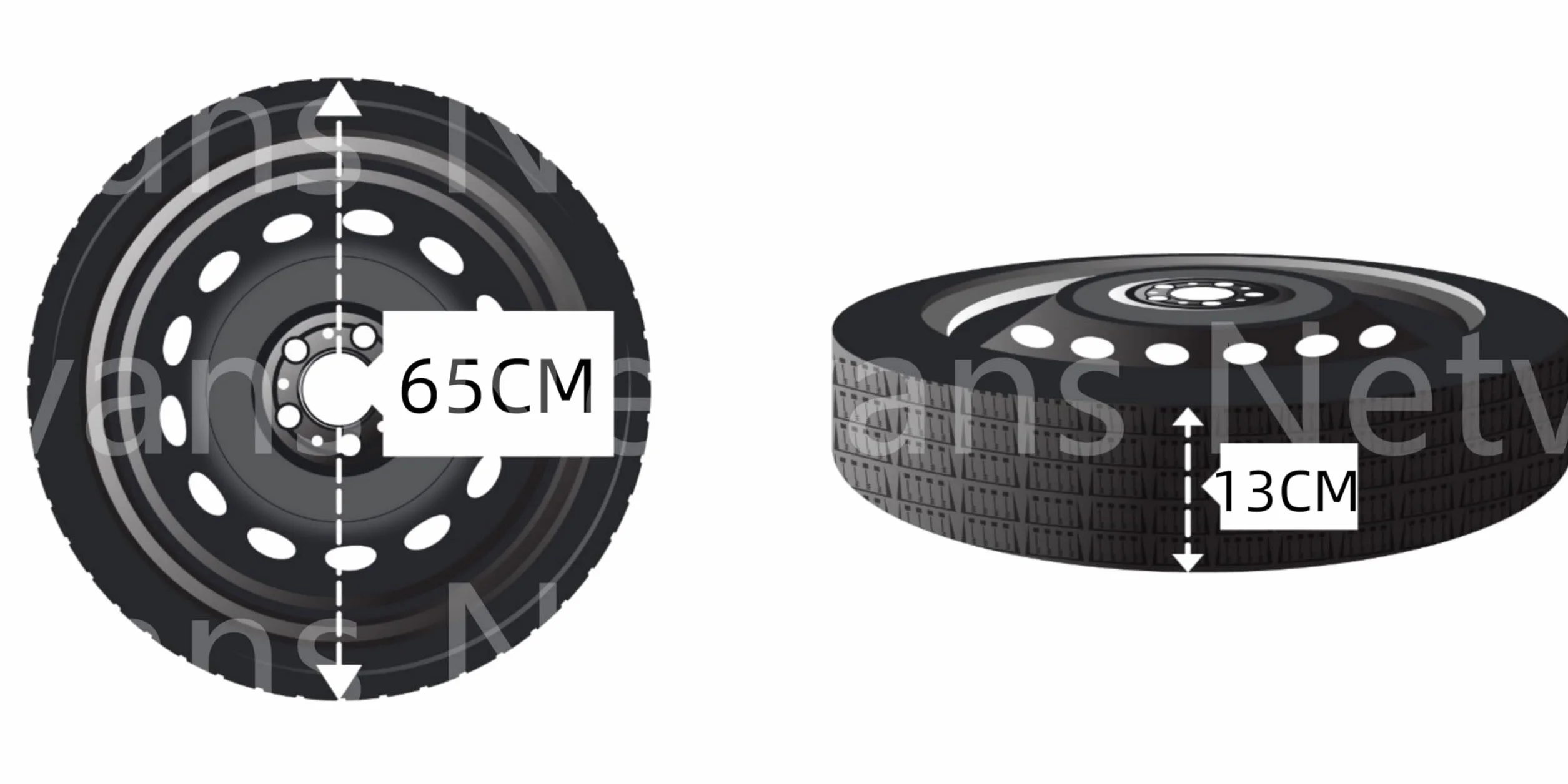 Notrad 16" compatible avec Ford Ecosport avec cric, clé et sac 135/90R16