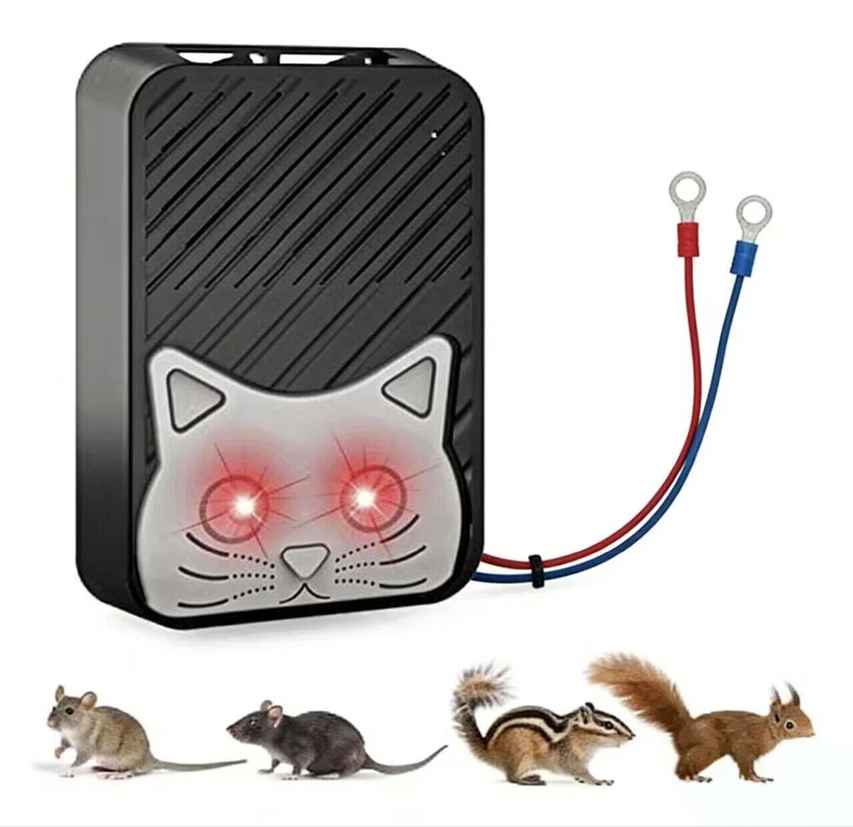 Ultrason Souris et Rats pour Voiture,Repulsif Rongeur pour Voiture,Répulsif Chat Ultrason Extérieur,Anti Rats Exterieur Puissant pour Anti Taupe Fouine Martre Ultrason Souris et Rats,Protéger Voiture