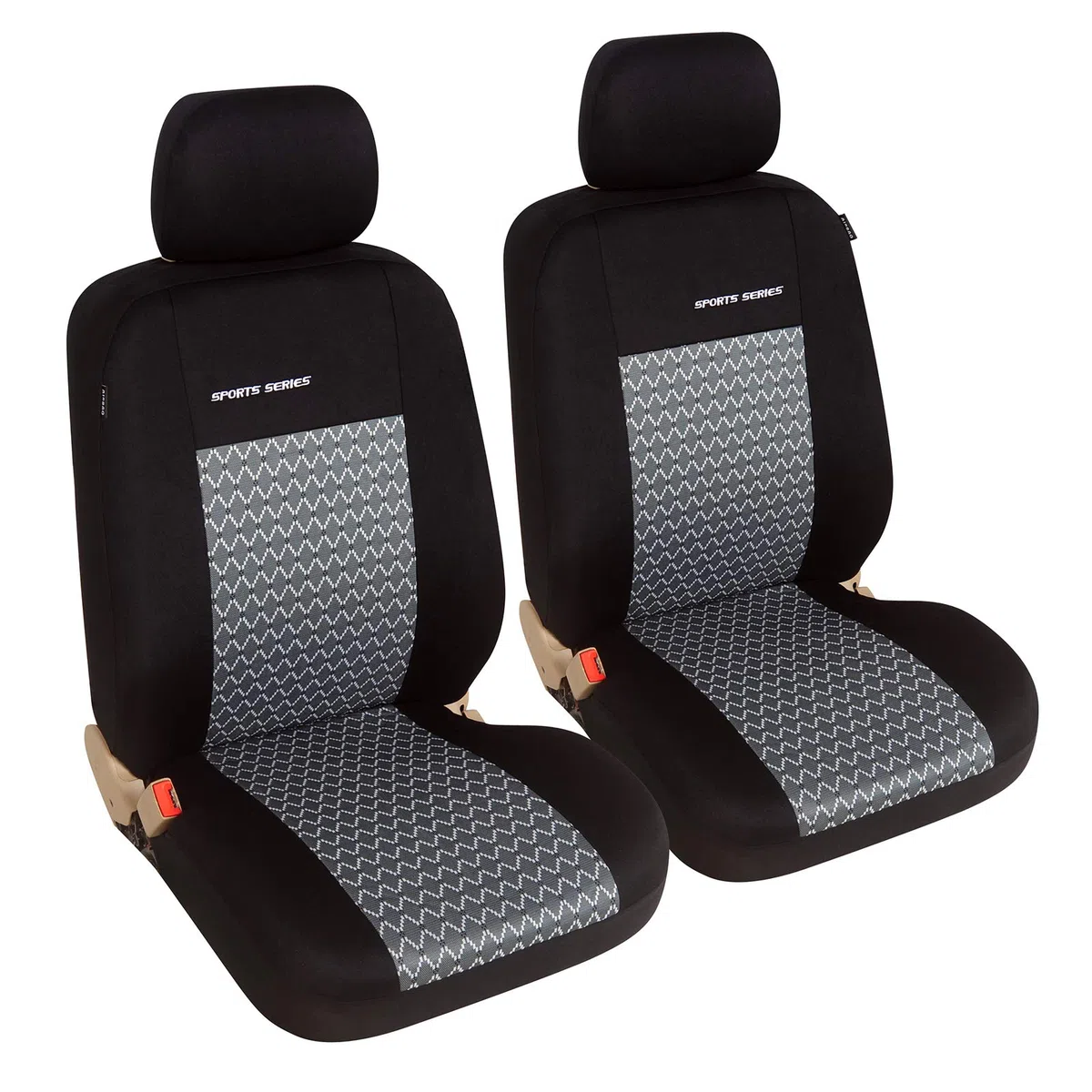 eSituro SCSC017235 2xHousses pour Siège Auto Couverture de Siège pour Voiture Universelle Housse de Protection en Cuir Artificiel Noir